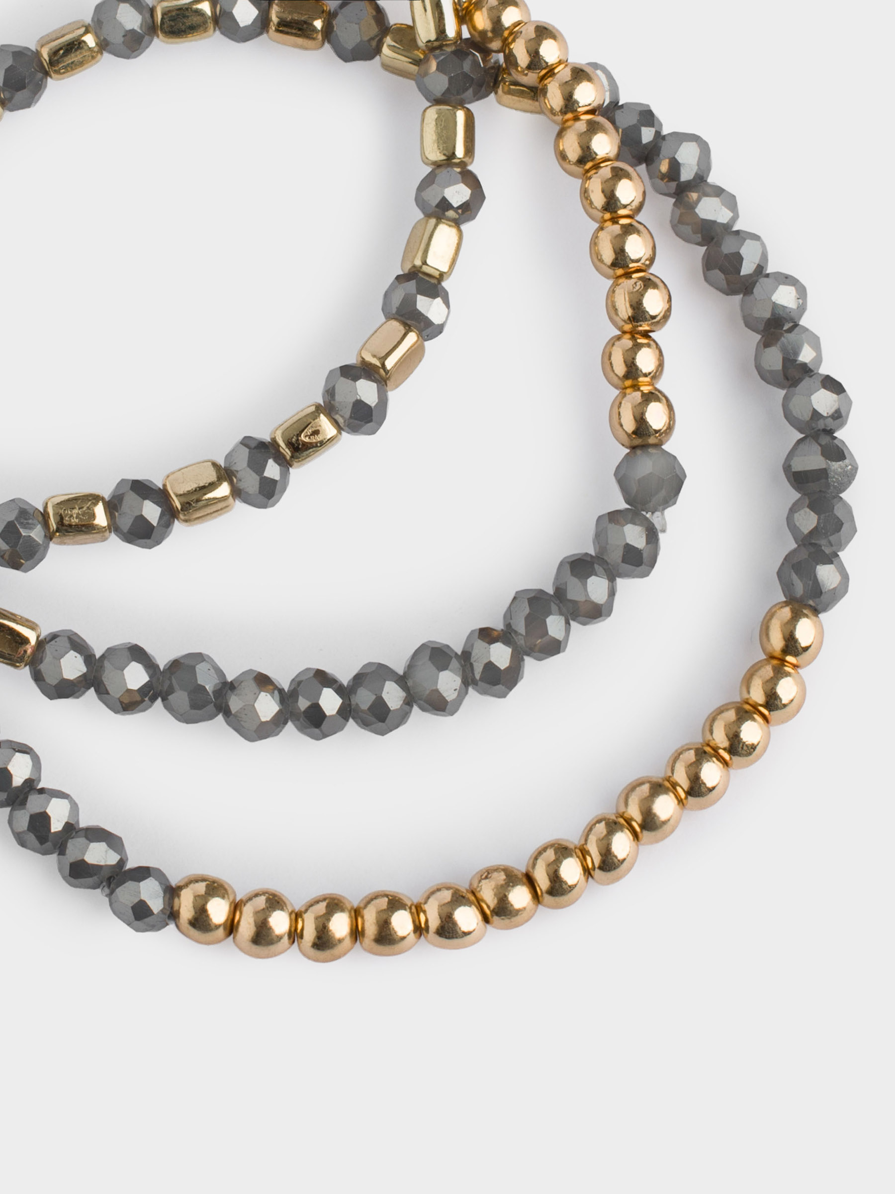 Браслет, 17 см, 3 шт, акрил/пластик, коричневый, Jewelry, image-3