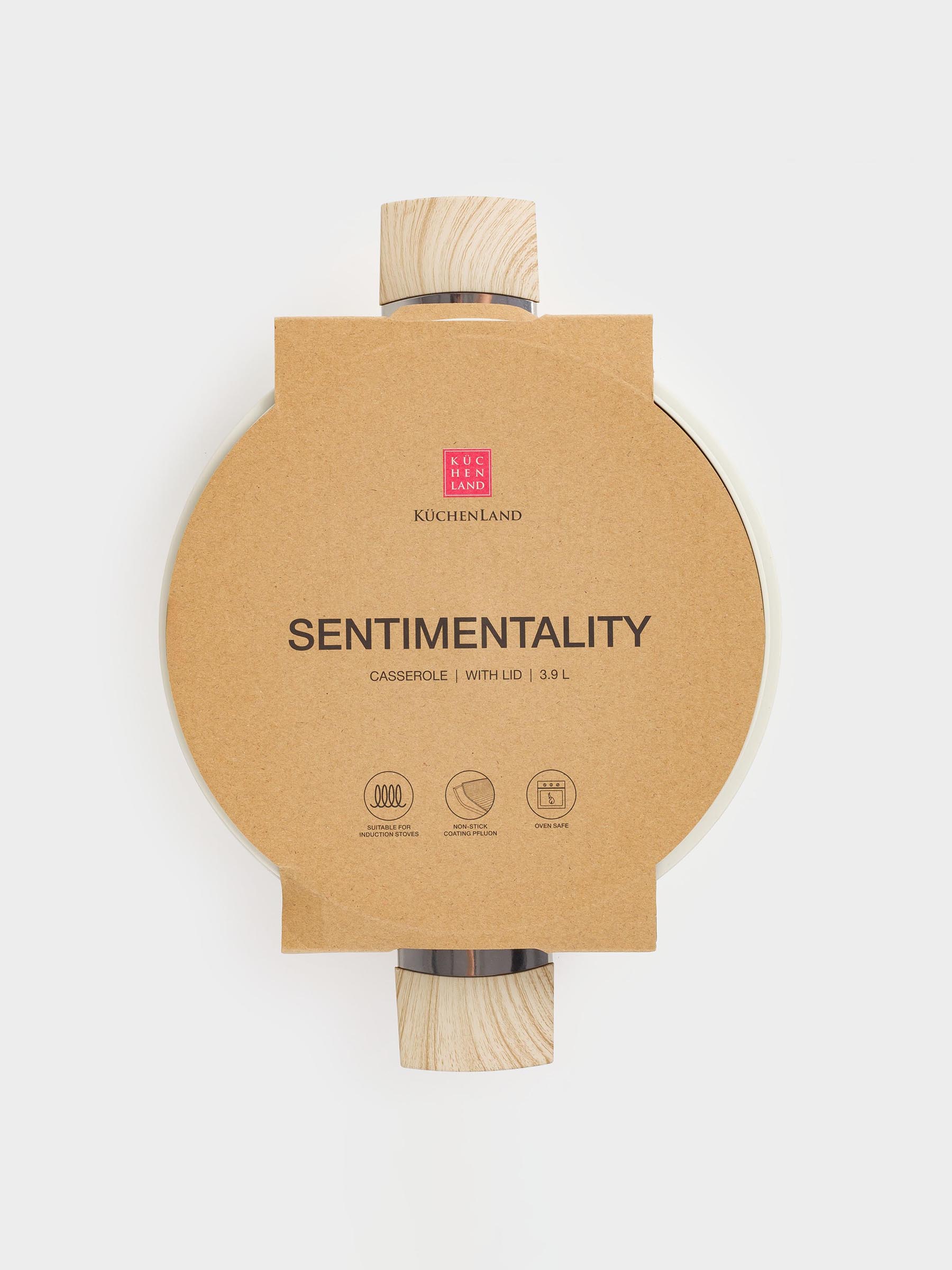 Кастрюля, 24 см, 3,9 л, с крышкой, с покрытием, алюминий, молочная, Sentimentality, image-3