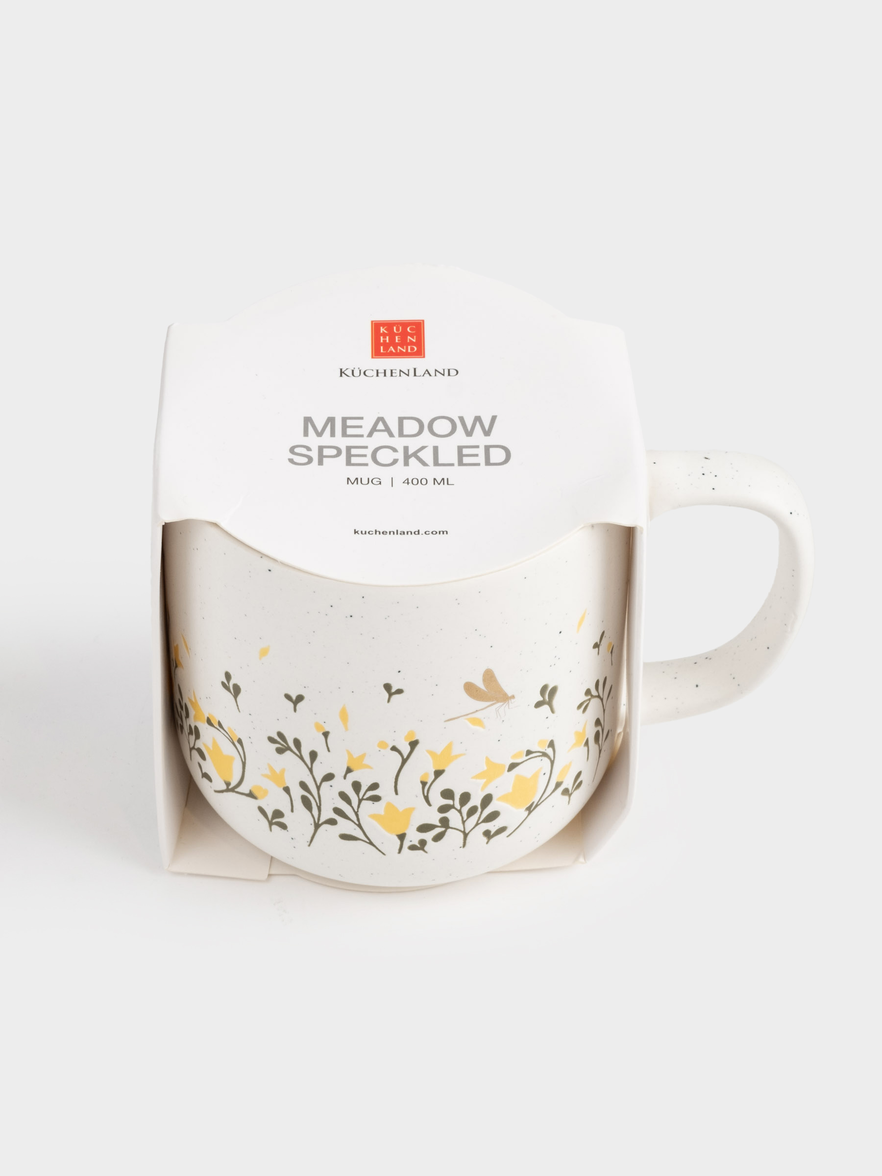 Кружка, 400 мл, фарфор N, белая, в крапинку, Полевые цветы, Meadow speckled, image-4