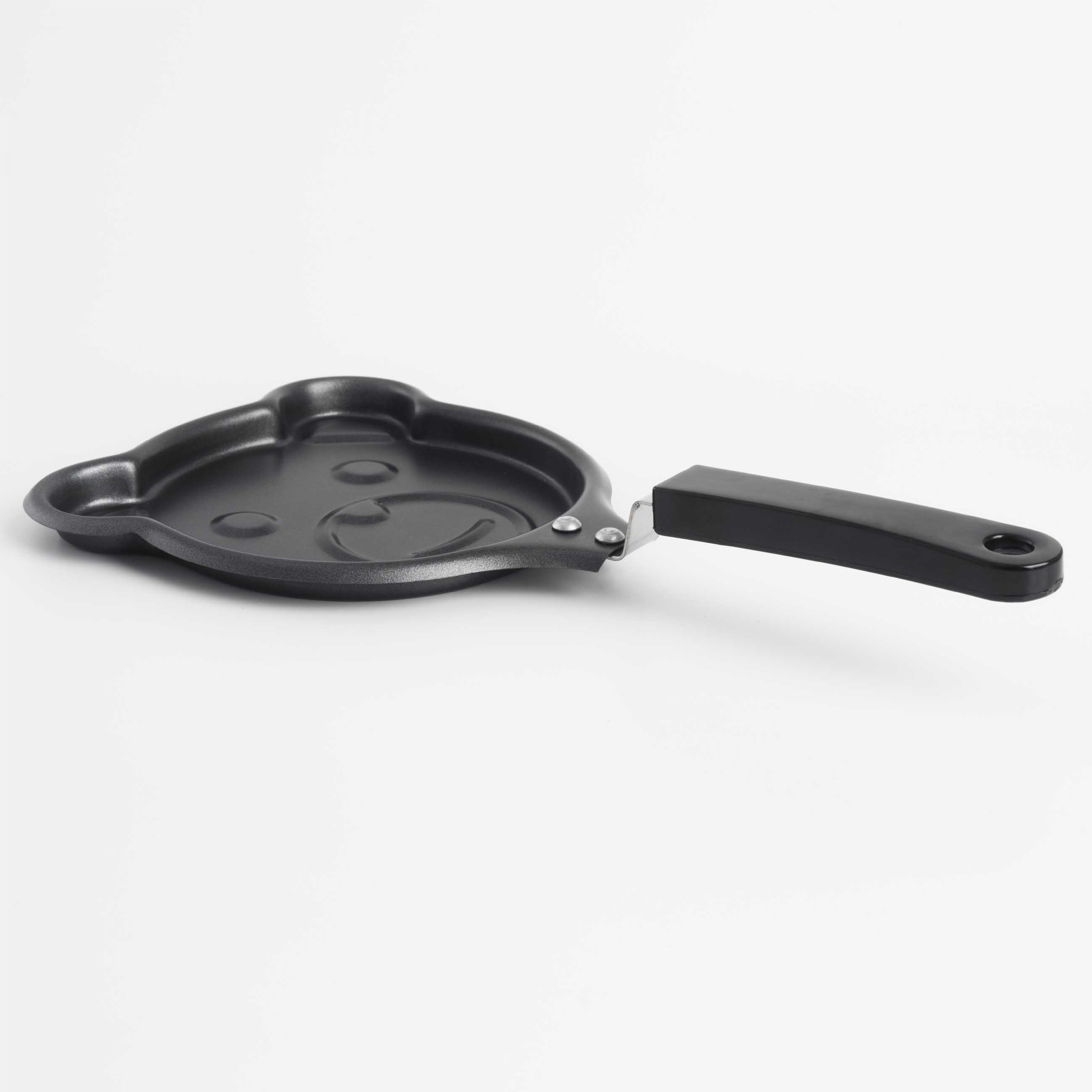 Сковорода для омлета и панкейков, 13 см, с покрытием, сталь, черная, Мишка, Bear изображение № 4
