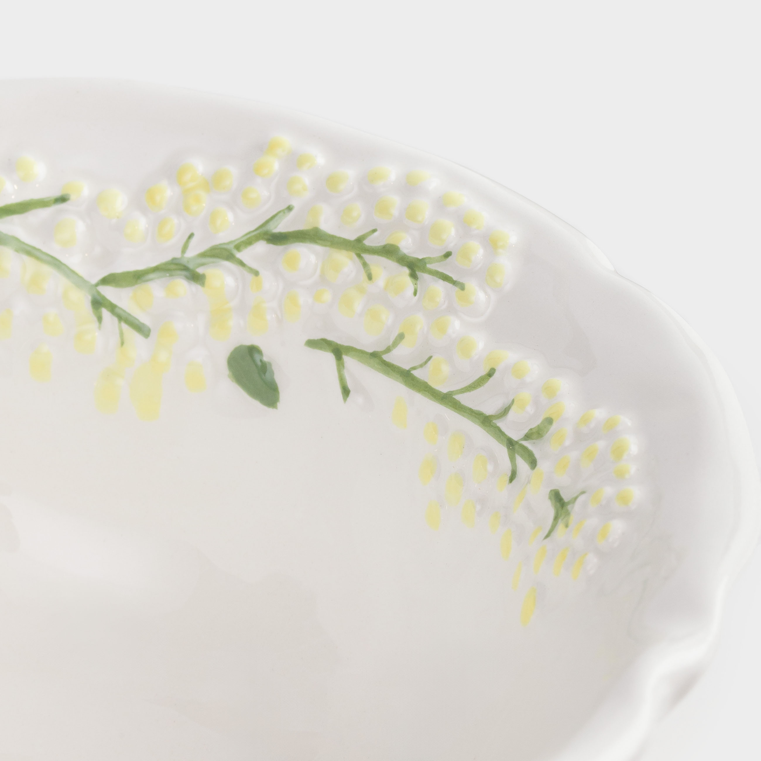 Салатник, 15х7 см, 400 мл, керамика, белый, Мимоза, Crumple flower, image-6