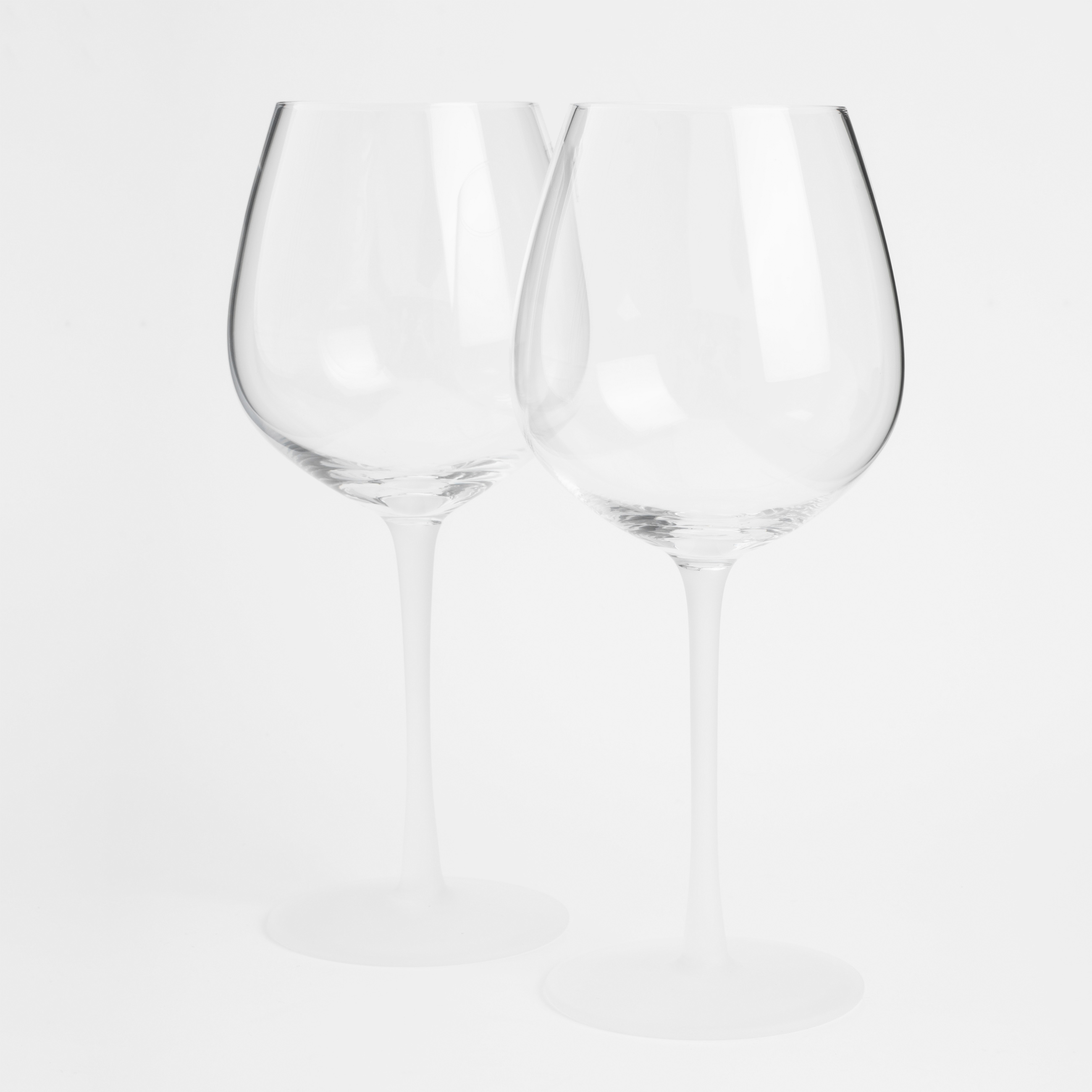 Бокал для вина, 600 мл, 2 шт, стекло, матовая ножка, Matinis изображение № 3