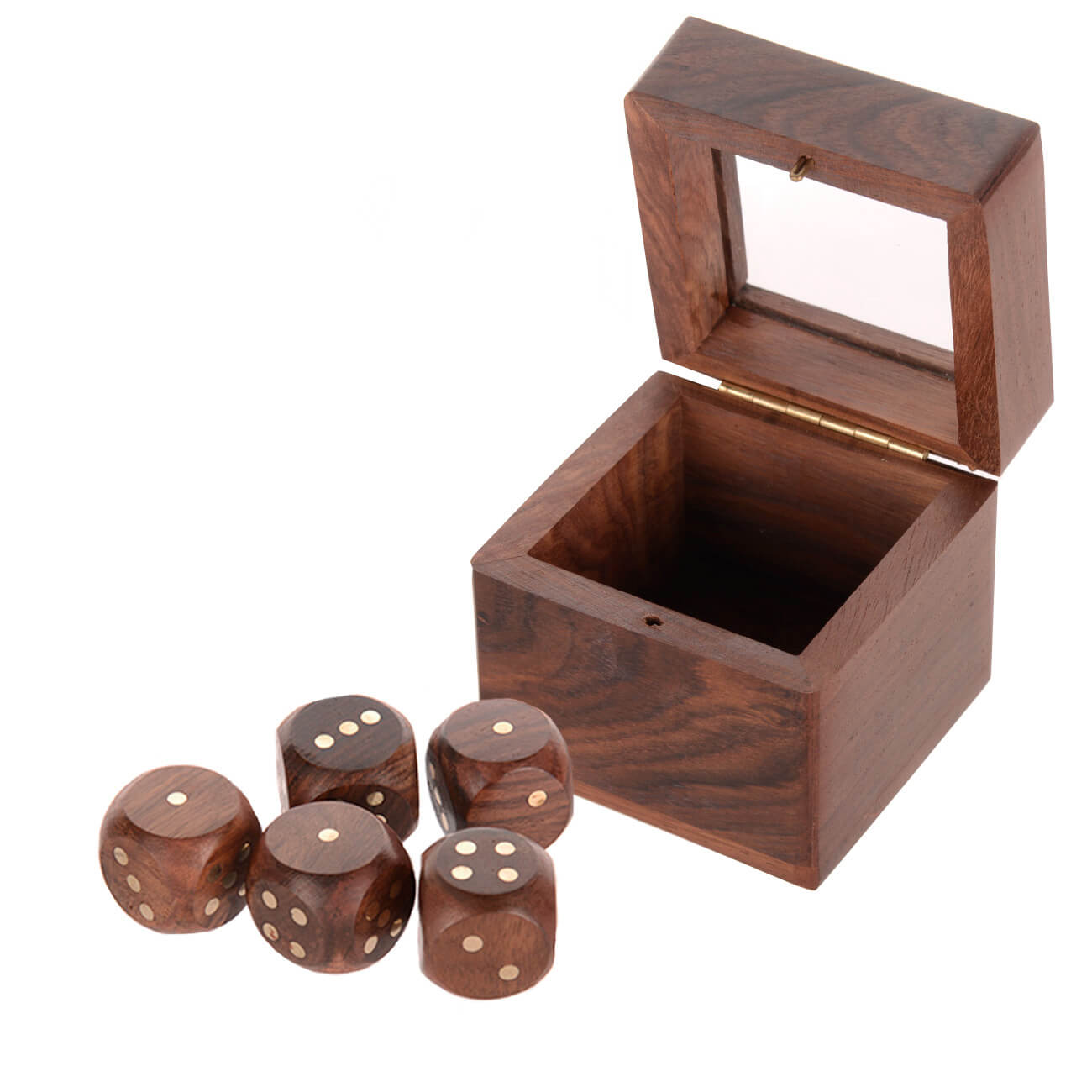 

Кости игральные, 2 см, 5 шт, в коробке, дерево, Hobby