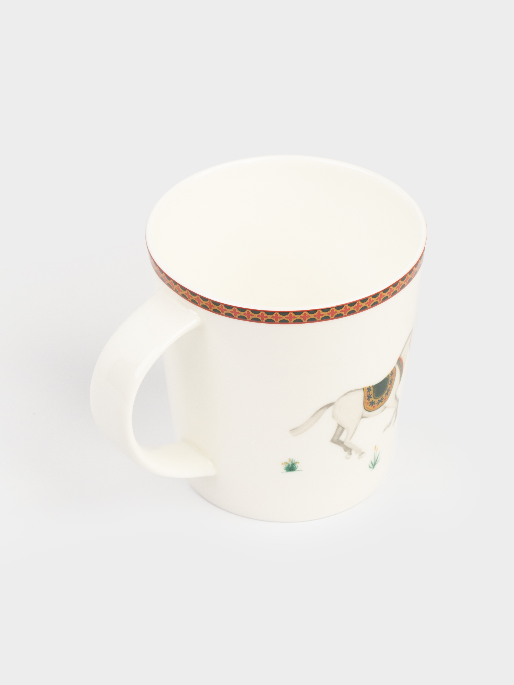 Кружка, 450 мл, фарфор F, белая, Кони, Blue wind, image-1