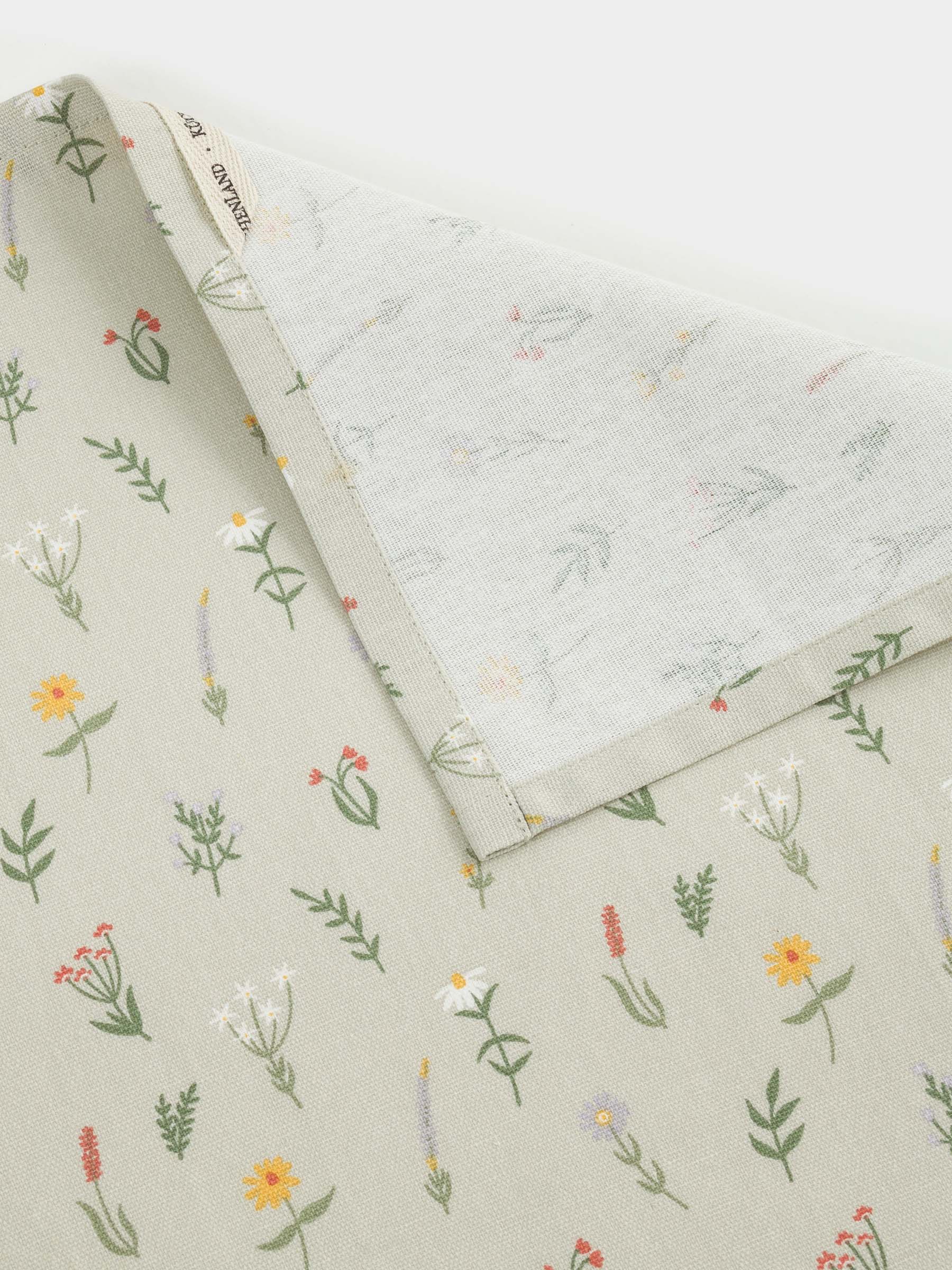 Полотенце кухонное, 40х60 см, хлопок, бежевое, Полевые цветы, Motley meadow, image-4