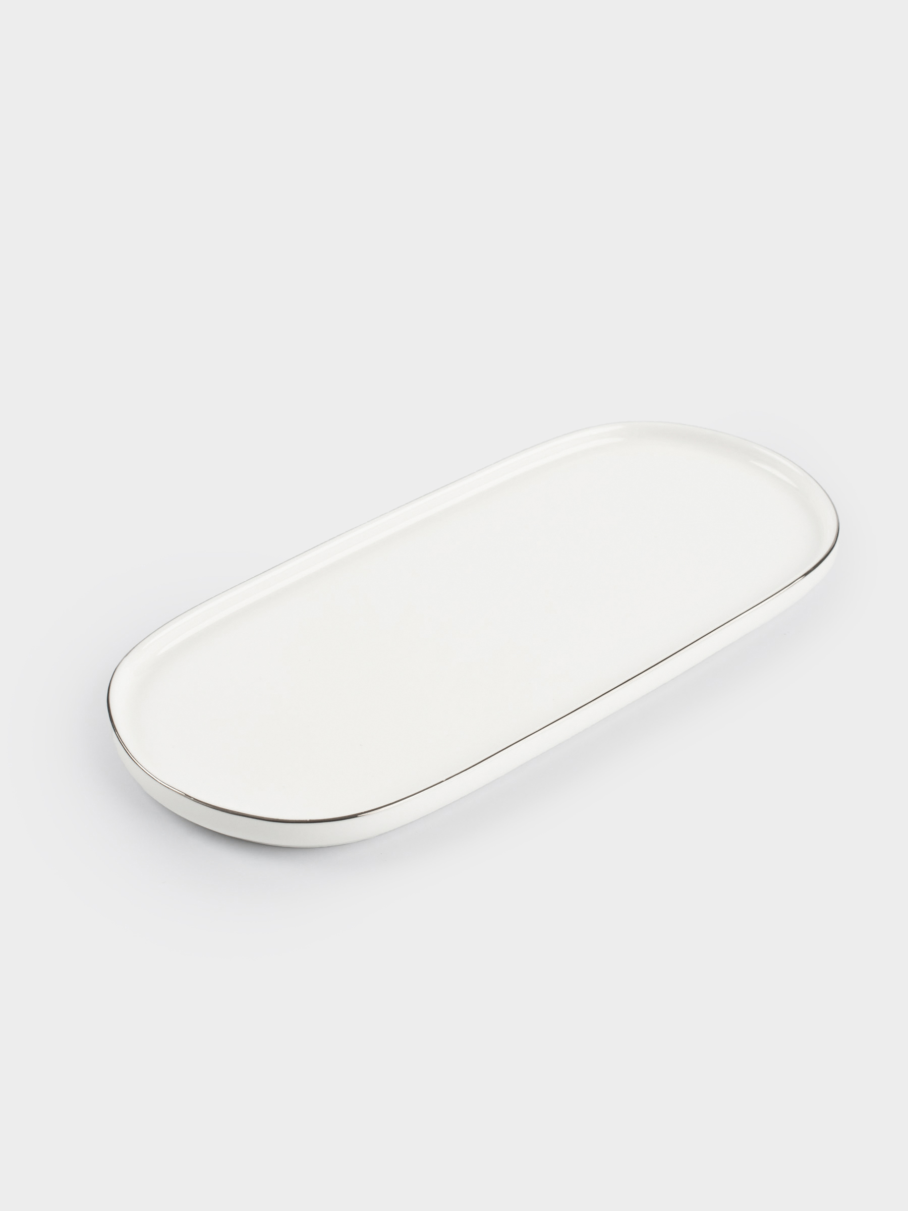 Блюдо, 25х11 см, фарфор F, овальное, белое, Ideal silver, image-0