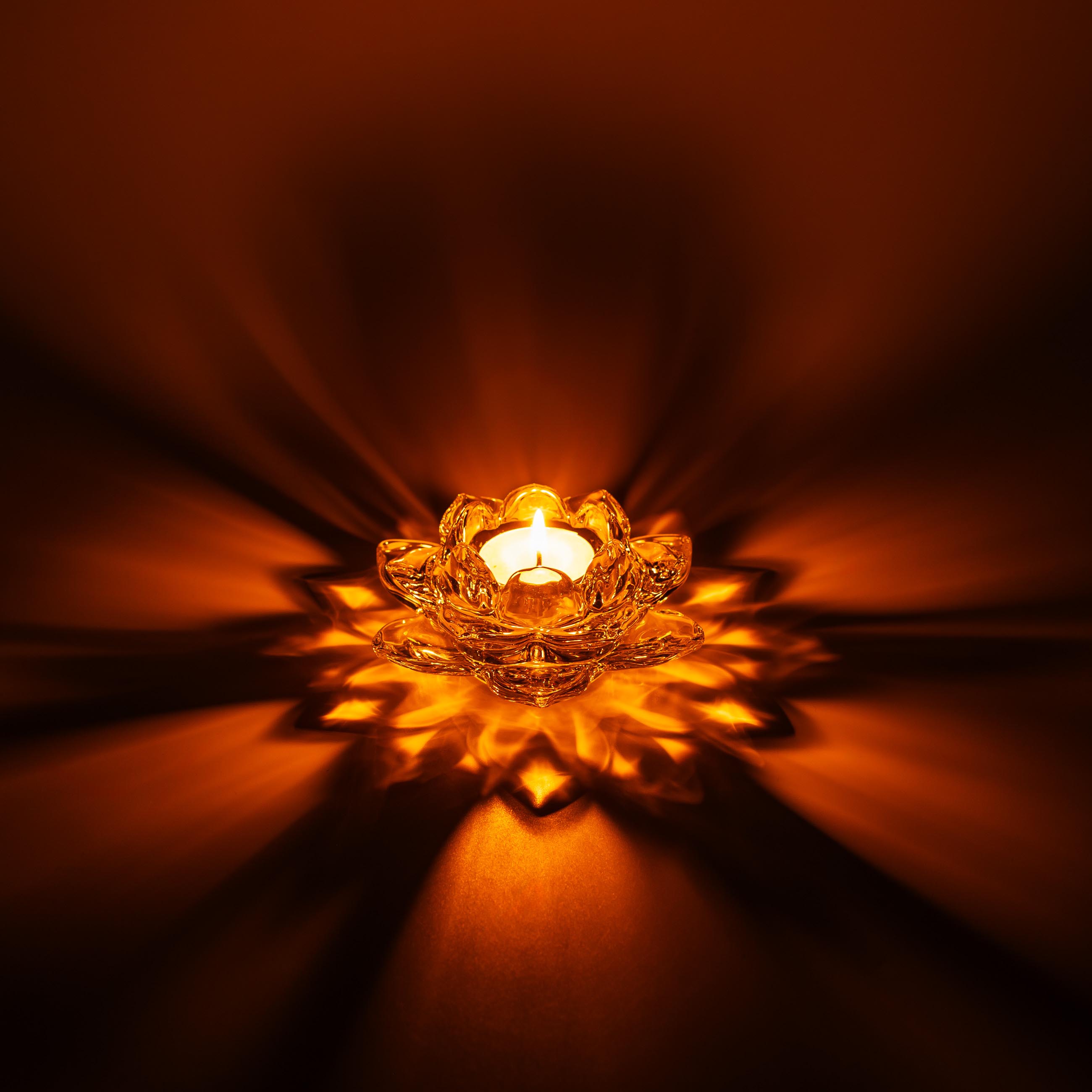 Подсвечник, 12 см, для чайной/тонкой свечи, стекло, Лотос, Lotus, image-7