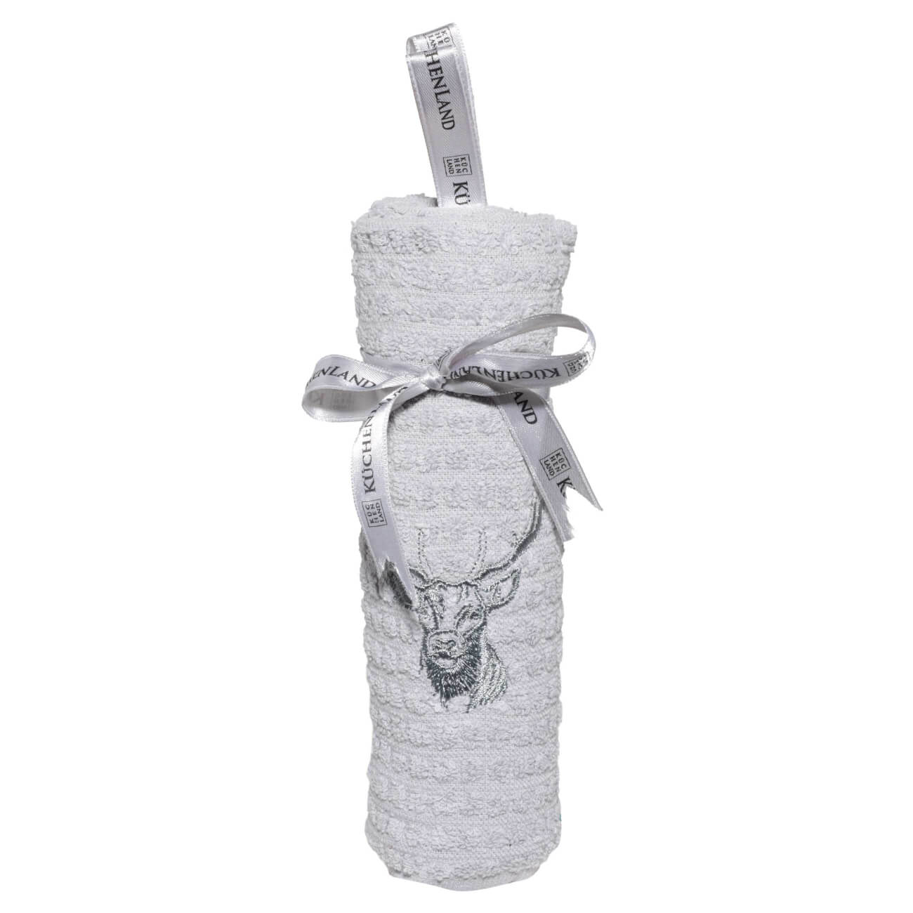 

Полотенце кухонное, 40х60 см, хлопок, серое, Олень, Arctic deer
