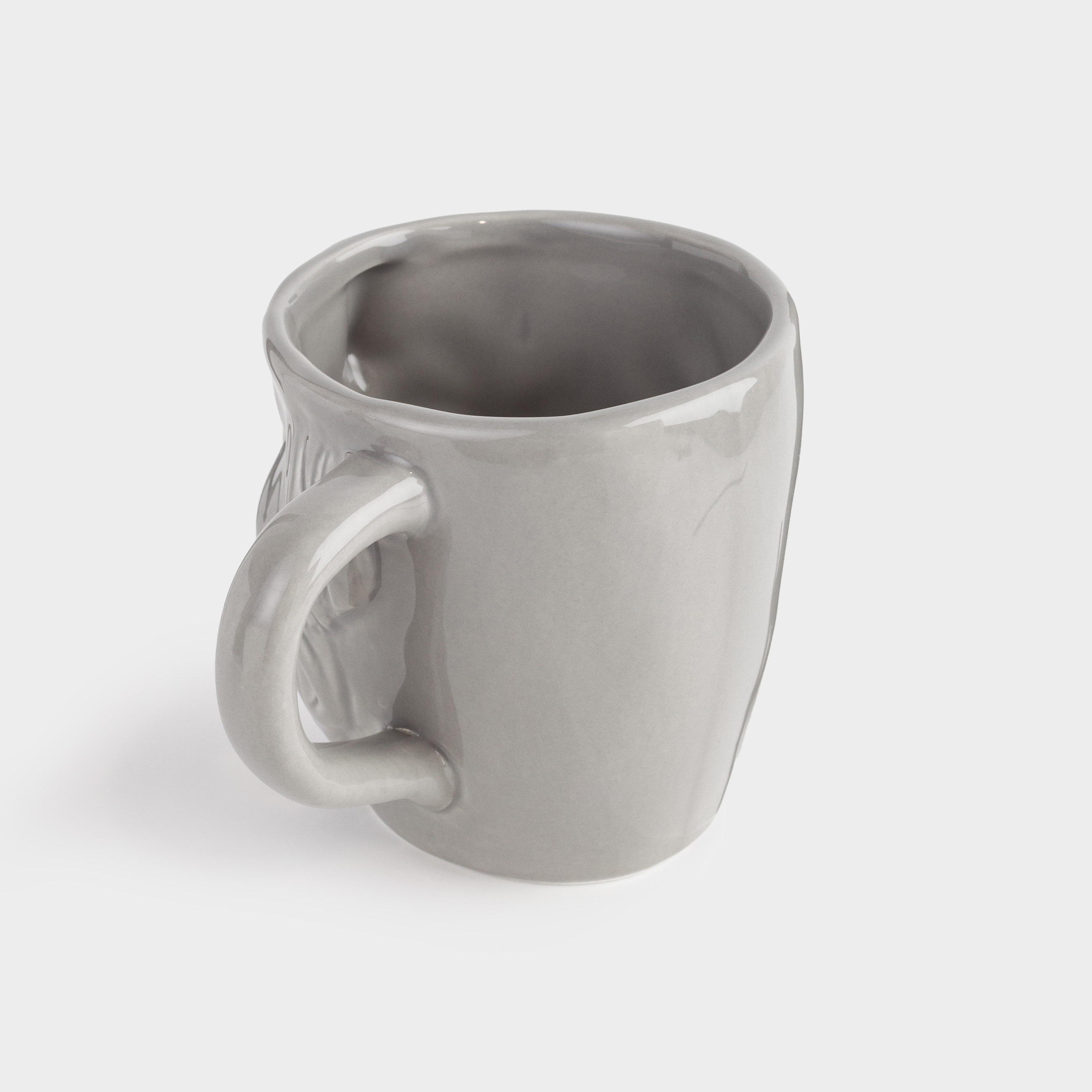 Кружка, 450 мл, керамика, серая, Мужчина с бородой, Brutal, image-1