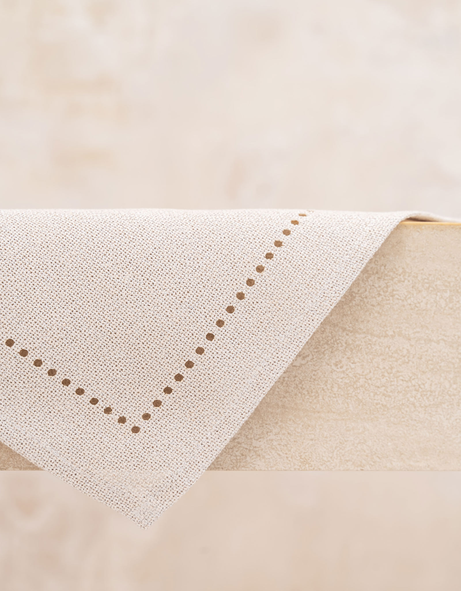 Салфетка под приборы, 30х45 см, полиэстер, прямоугольная, серебристо-кремовая, Hemstitch, image-7