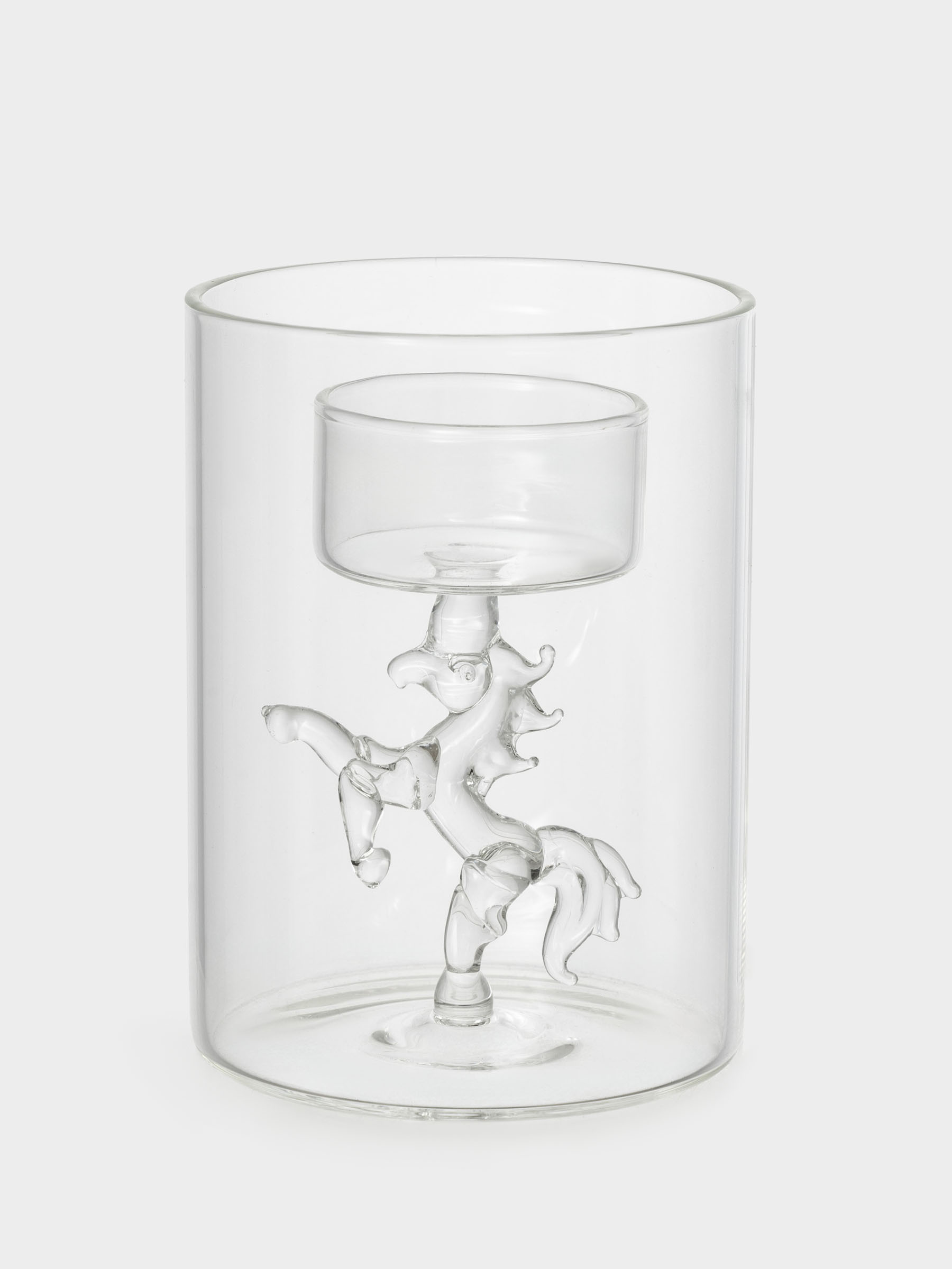 Подсвечник, 11 см, для чайной свечи, стекло Б, Конь, Decor candle, image-0