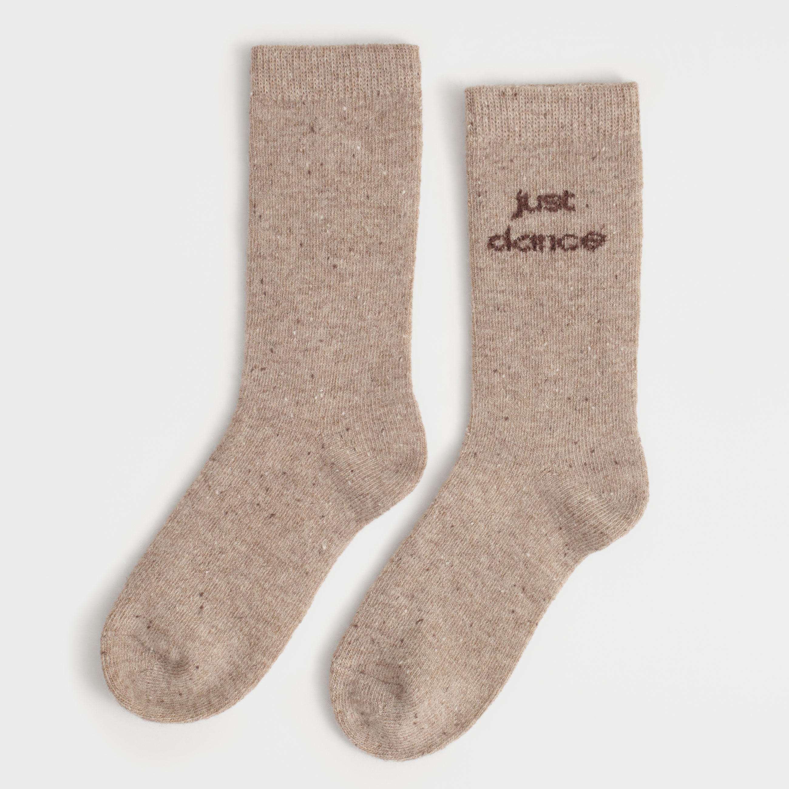 Носки с добавлением шерсти, песочные, Wool warm