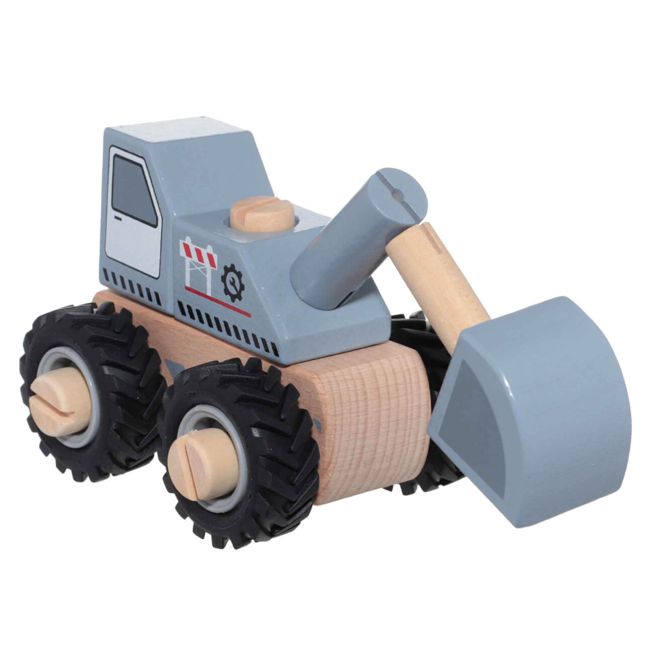 Игрушка, 18х11 см, дерево, серая, Трактор- конструктор, Kiddy развивающая игрушка полесье трактор арт 89403 8