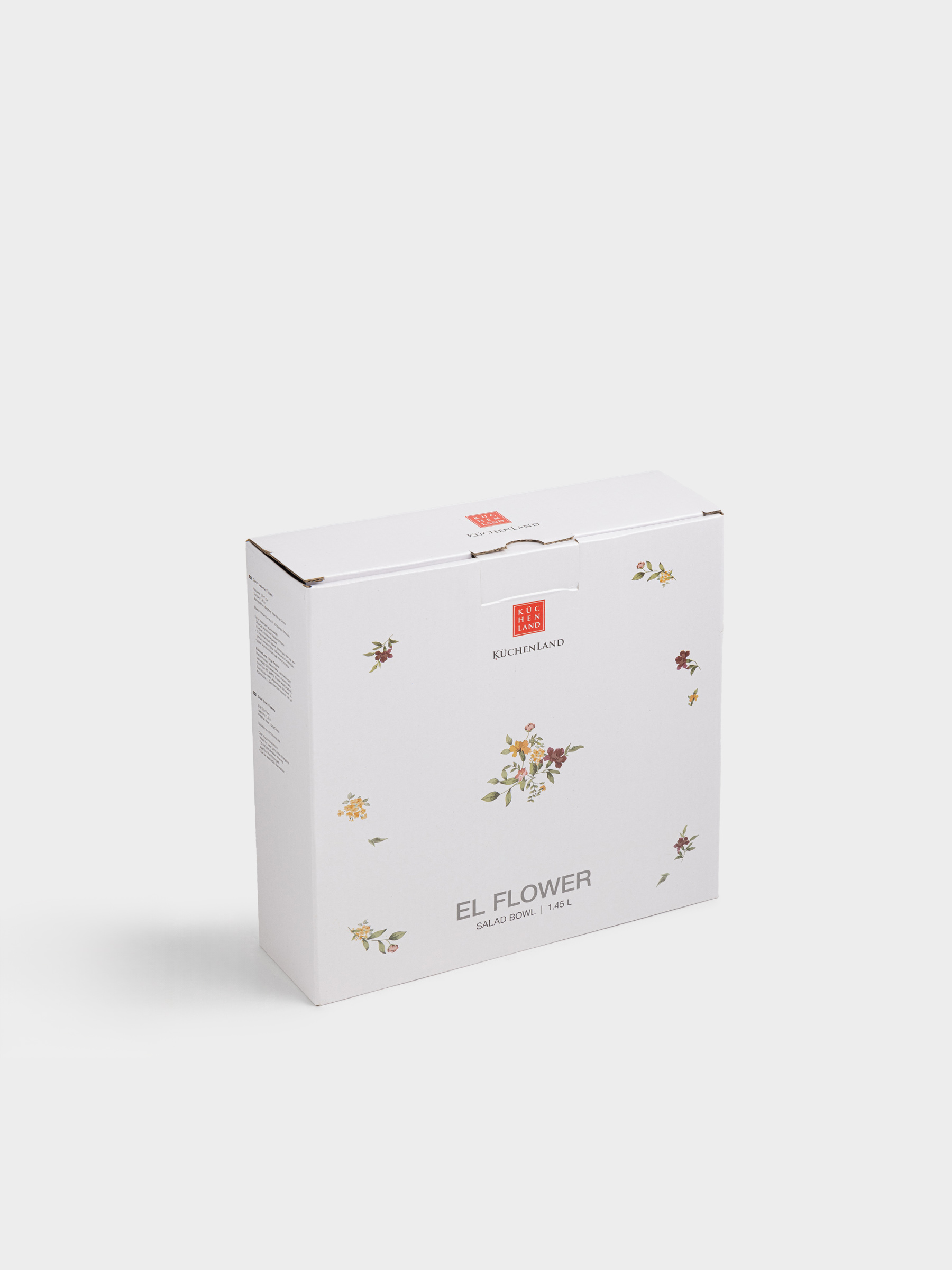 Салатник, 23х7 см, 1,45 л, фарфор N, белый, Цветы, El flower, image-6