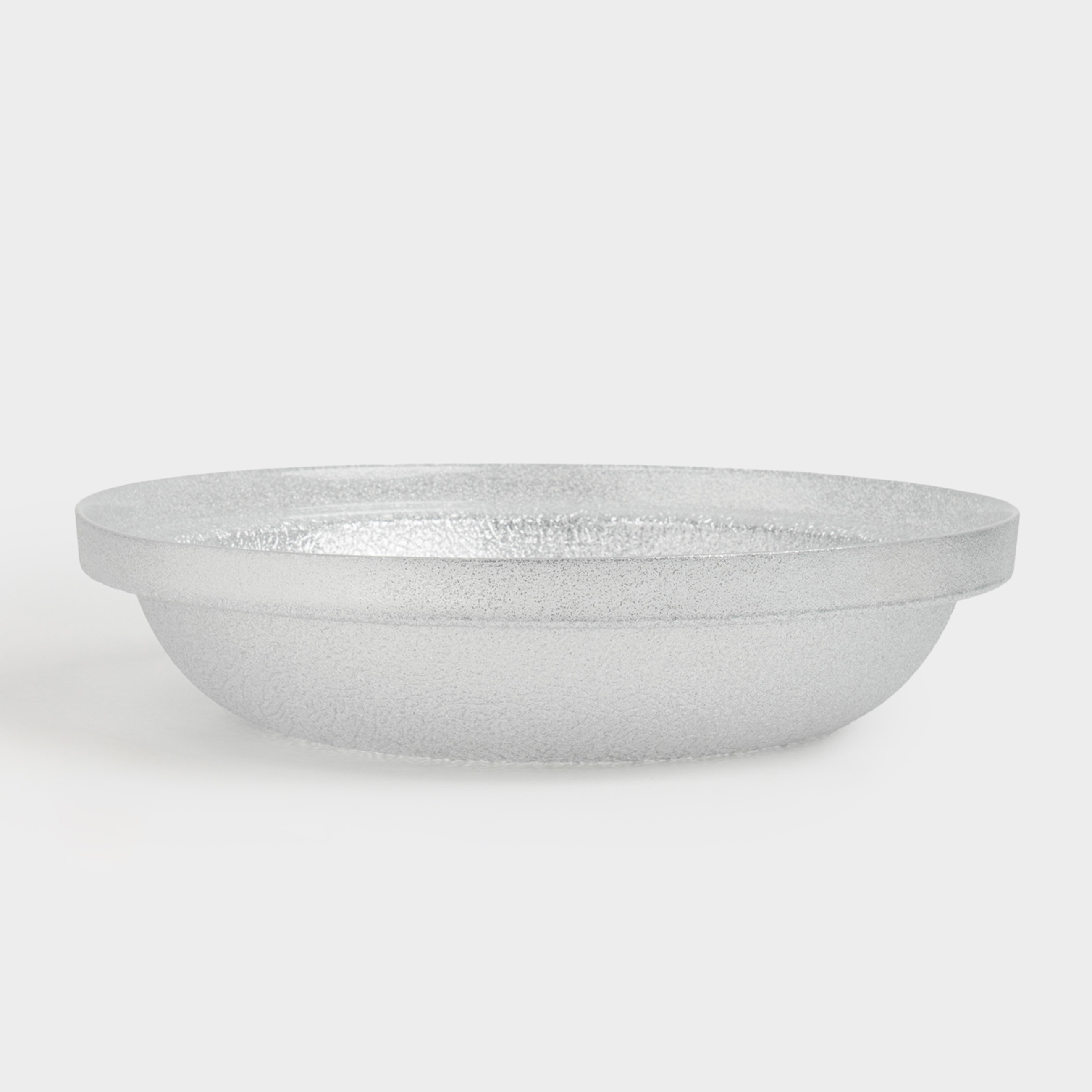 Ваза для фруктов 30х7 см стекло Р серебристая Cracle 1790₽