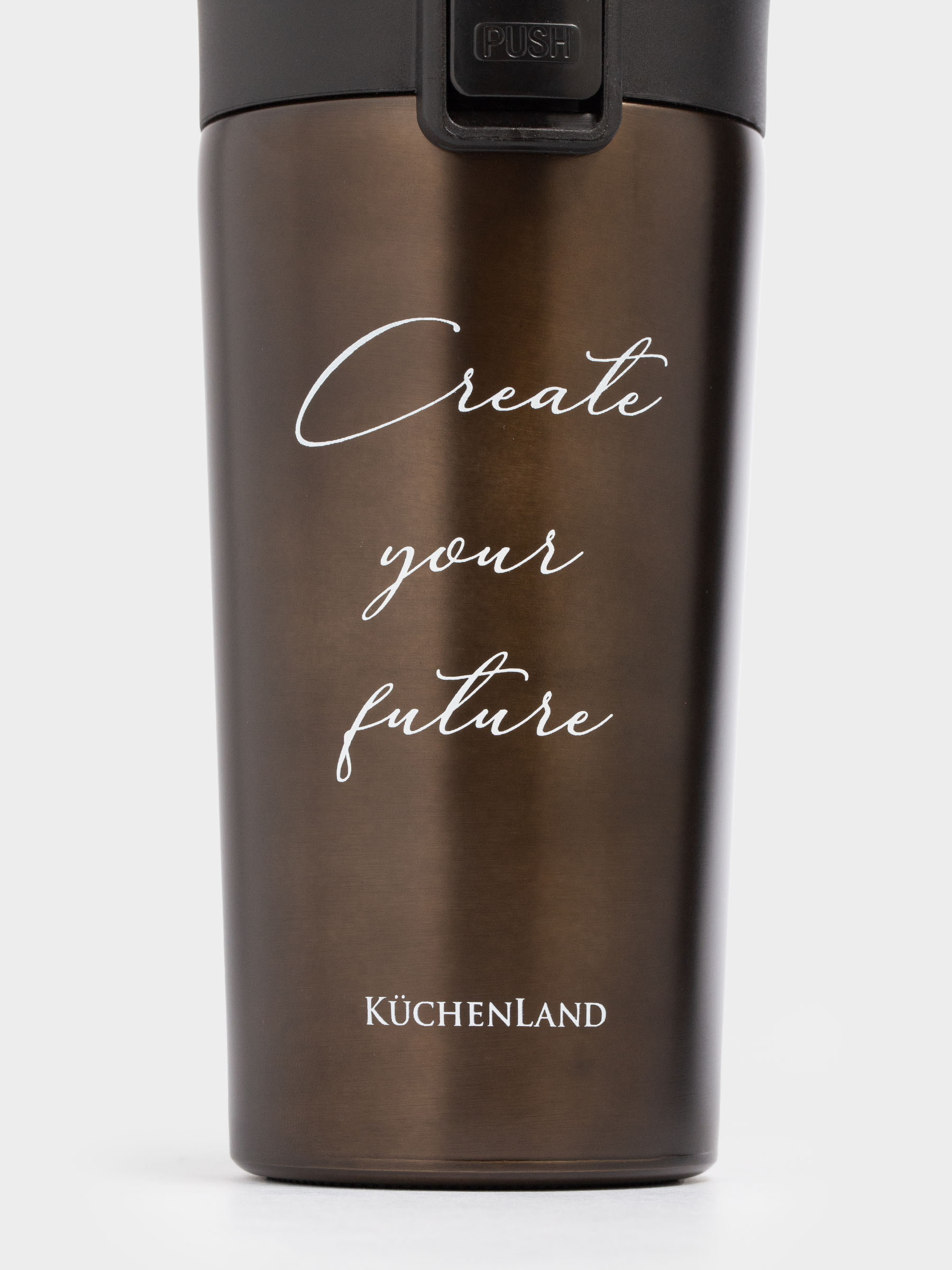 Термокружка, 380 мл, сталь/пластик, графитовая, матовая, Create your future, Voyage, image-5
