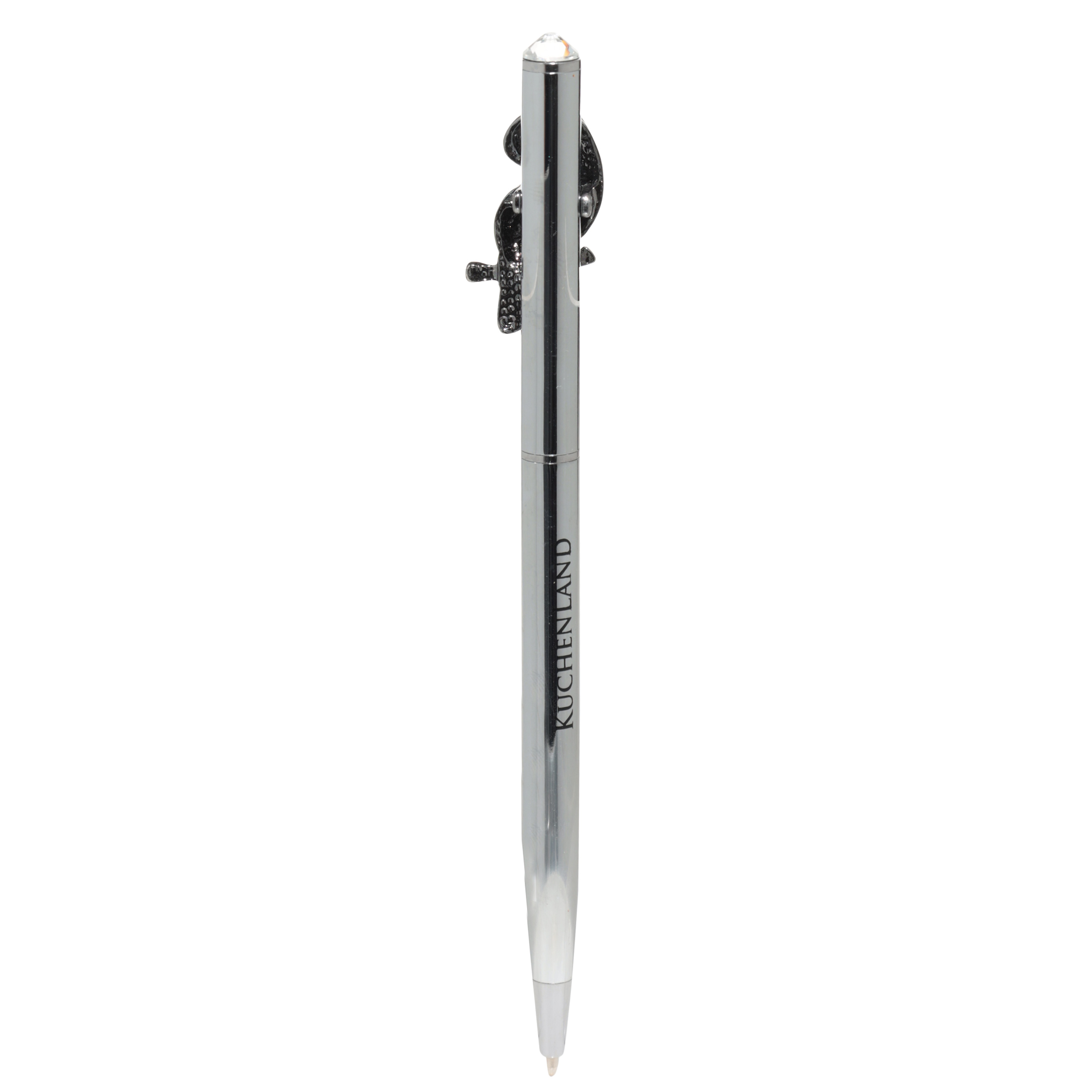 Ручка шариковая, 14 см, с фигуркой, сталь, черно-серебристая, Сова, Draw figure изображение № 3