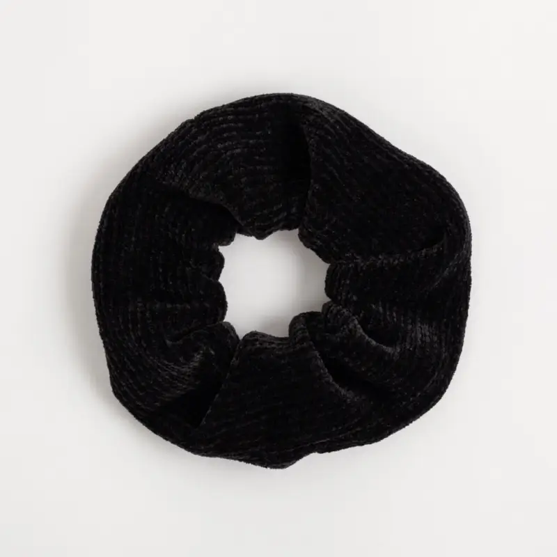 Резинка для волос, 10 см, вельвет, черная, Hair velvet ,image-0