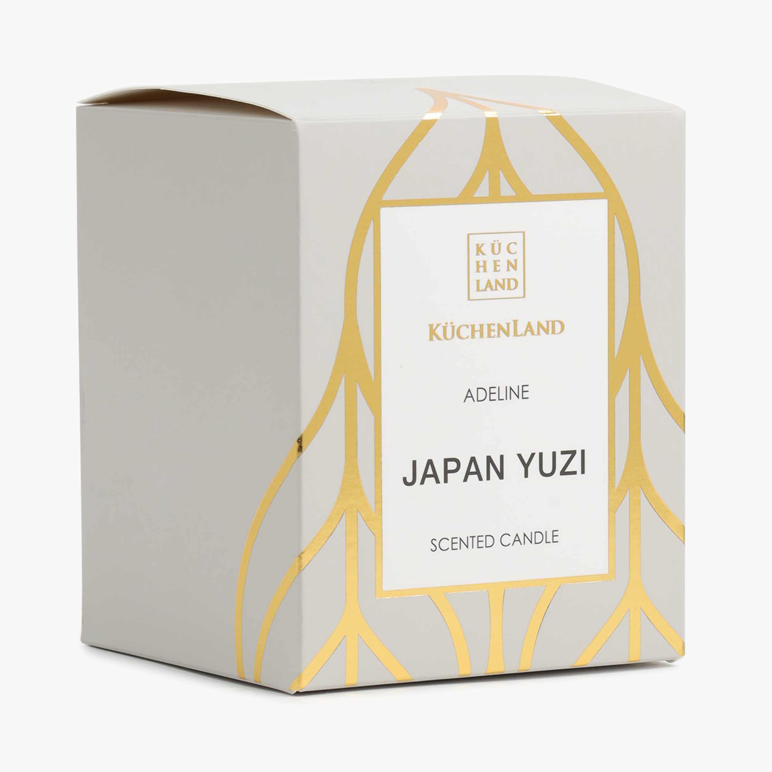 Свеча ароматическая, 9 см, в подсвечнике, с крышкой, стекло, Japan Yuzi, Adeline изображение № 4