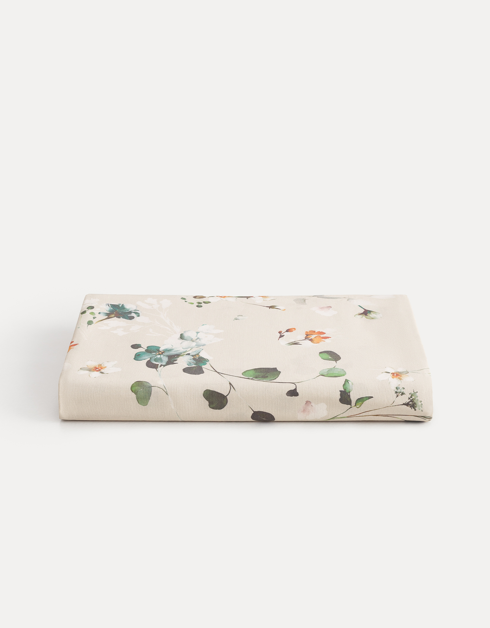 Скатерть, 160х160 см, хлопок, бежевая, Цветы, Wildflowers, image-0