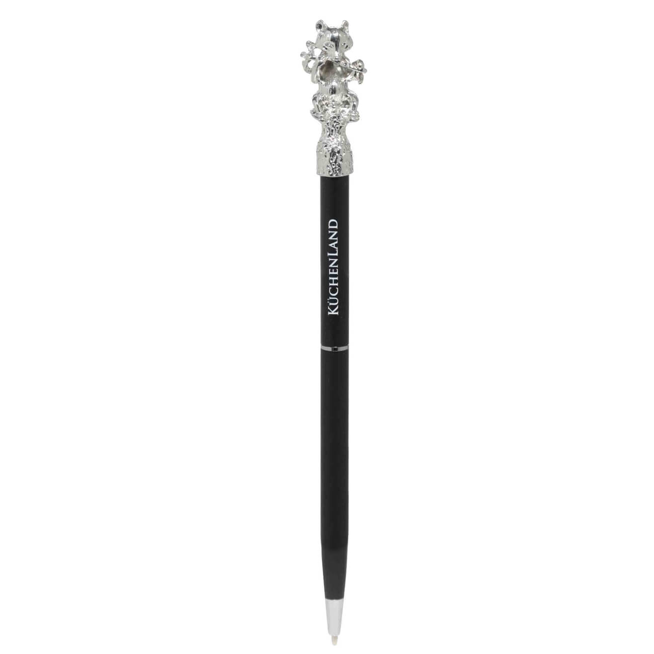 Ручка шариковая, 16 см, с фигуркой, сталь, черная, Панда, Draw figure ручка шариковая 14 см с фигуркой металл белая символ женщины draw figure
