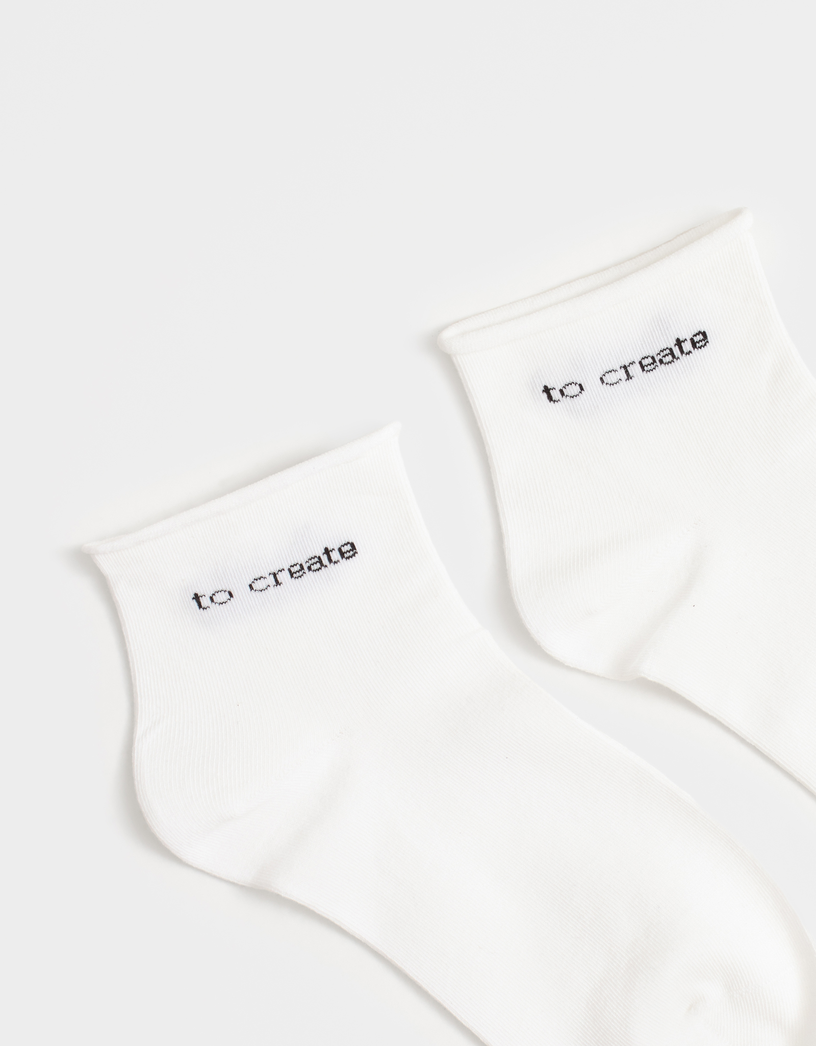 Носки женские, белые, To create, Slogan, image-3