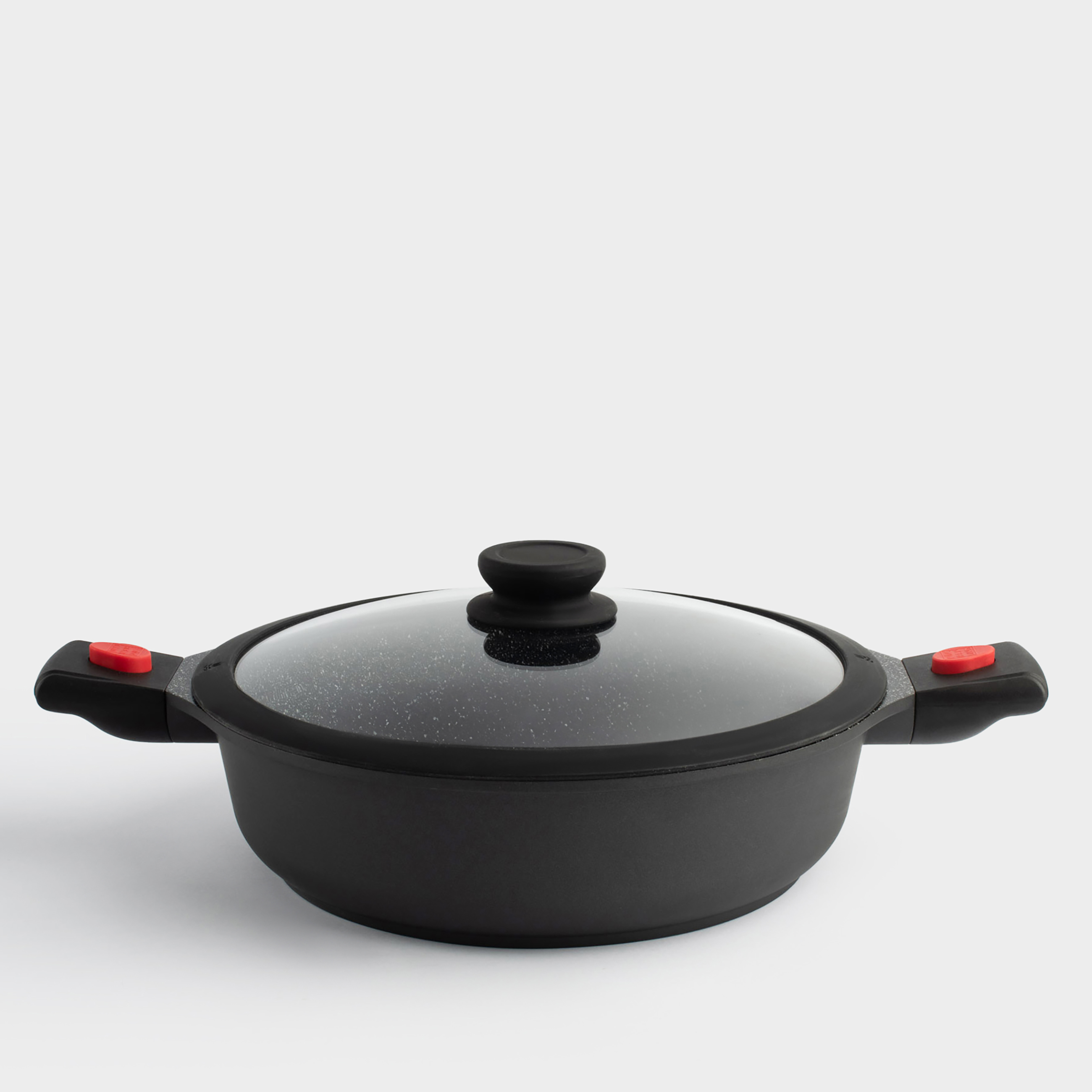 Сотейник 28 см с крышкой 3 съемные ручки с покрытием алюминий Solution Red 2 8490₽