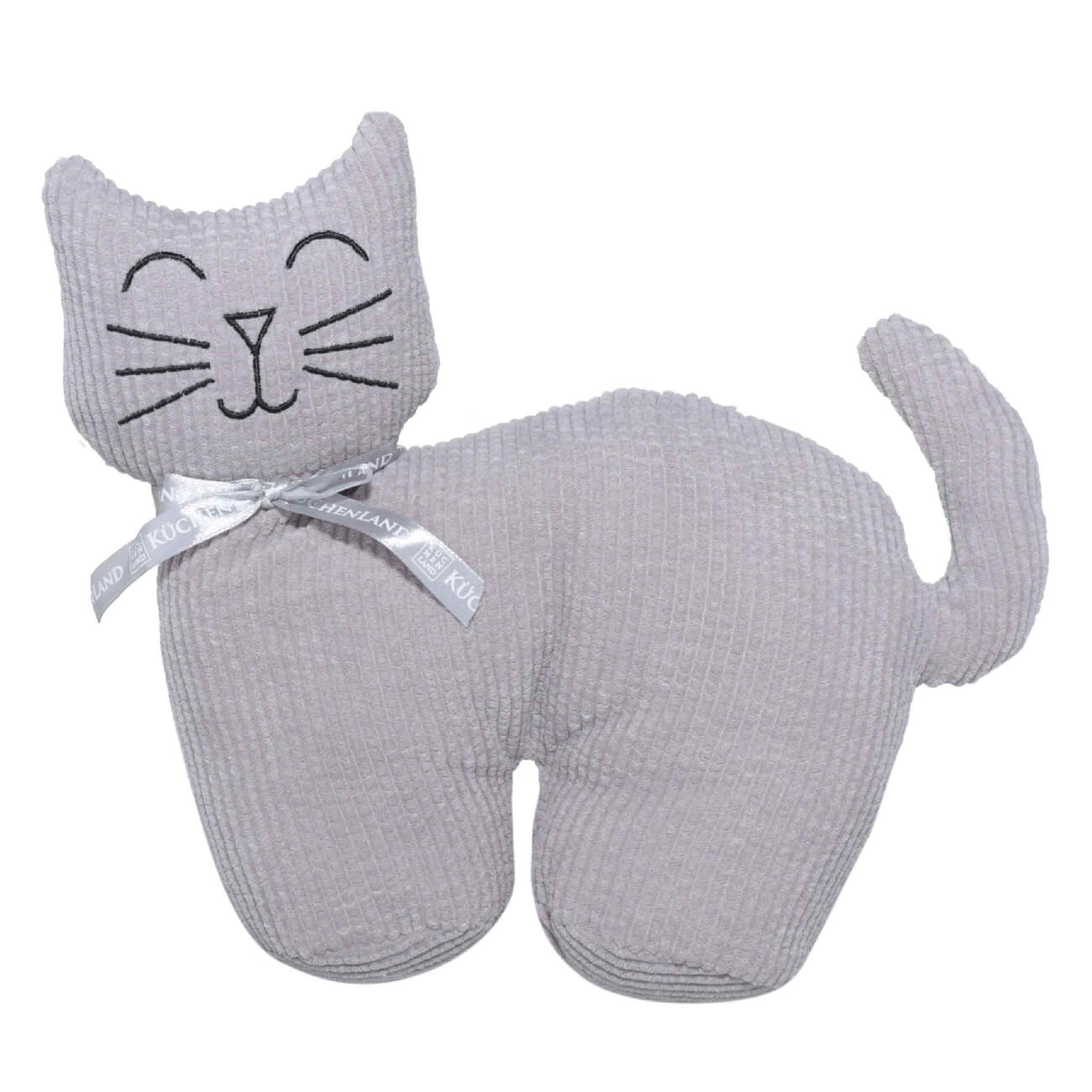

Игрушка, 24 см, мягкая, полиэстер, серая, Кот с бантом, Cat