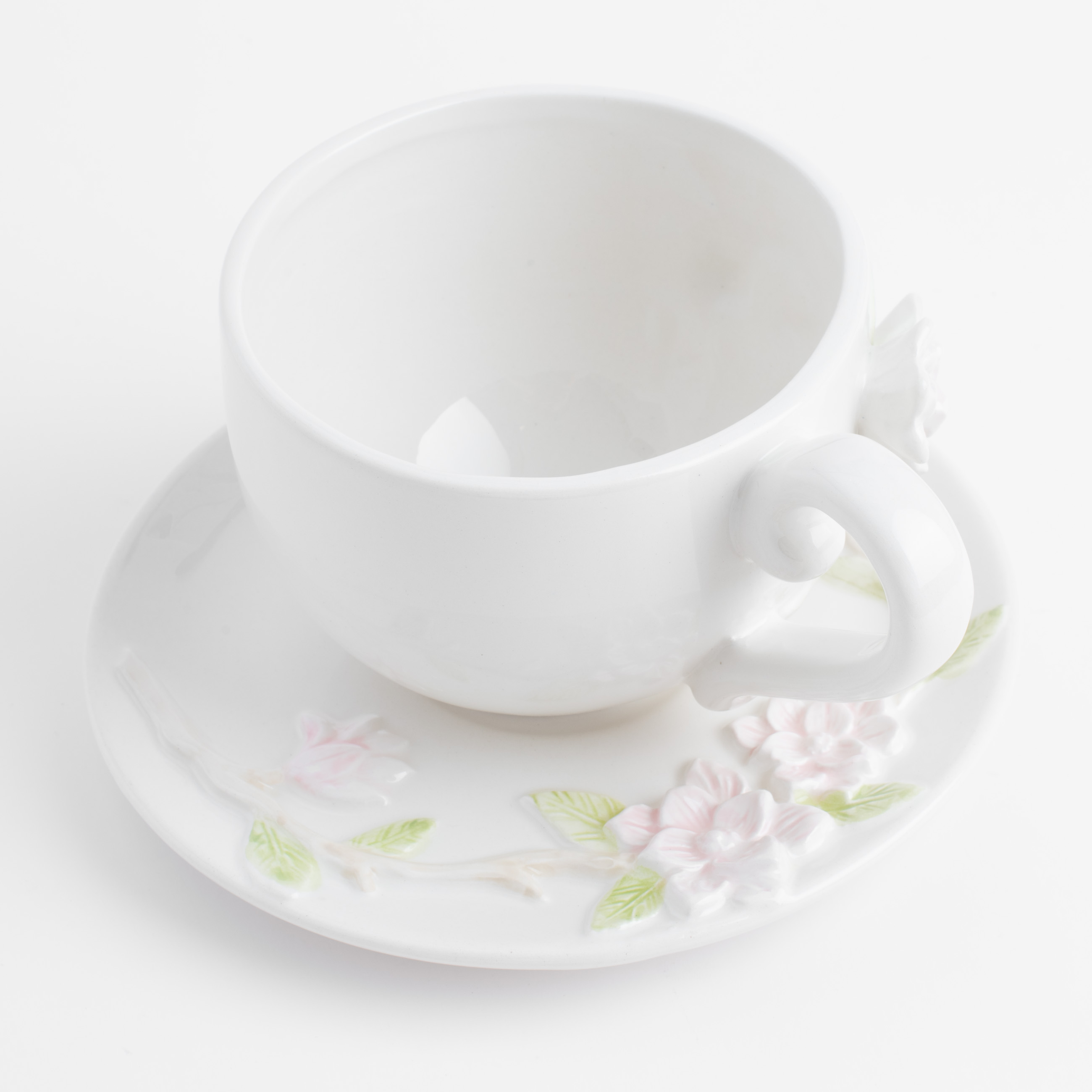 Пара чайная для завтрака, 1 перс, 2 пр, 420 мл, керамика, молочная, Цветы магнолии, Magnolia изображение № 4