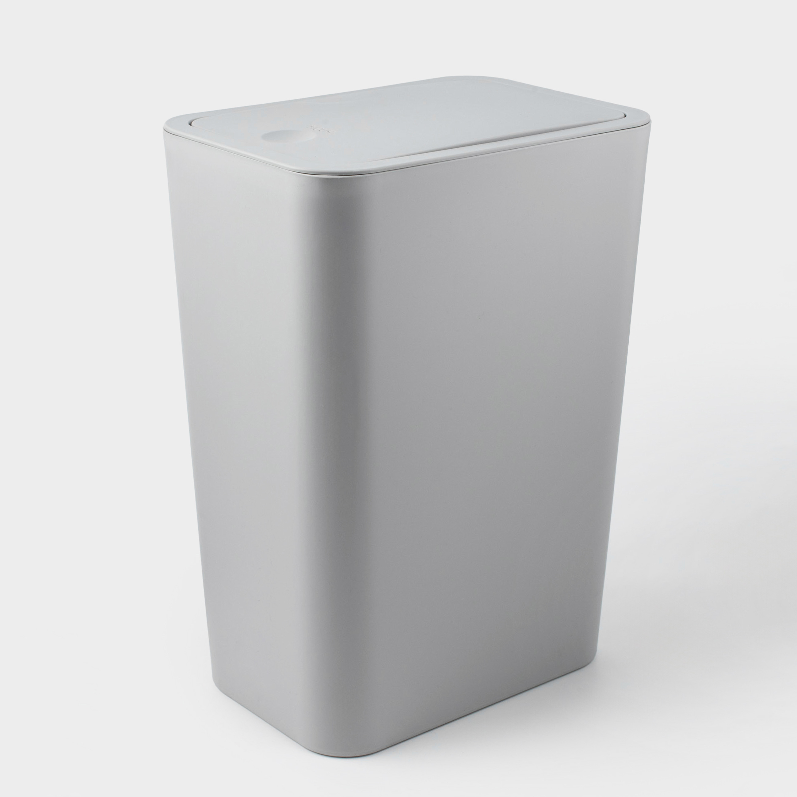 Ведро для мусора 12 л с кнопкой для открывания крышки пластик серое Push new 1990₽