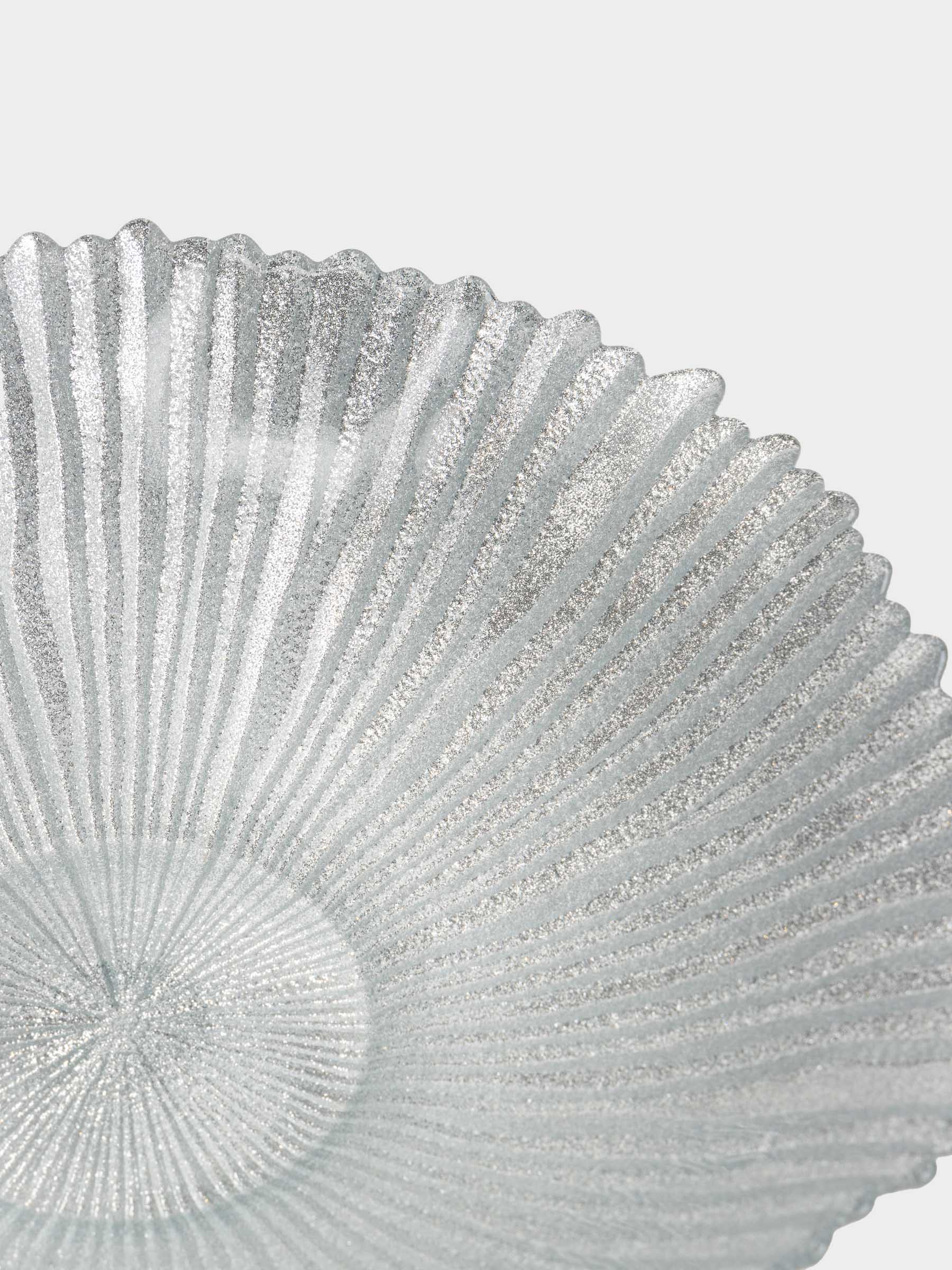 Ваза для фруктов, 32х13 см, на ножке, стекло Р, серебристая, Verge, image-4