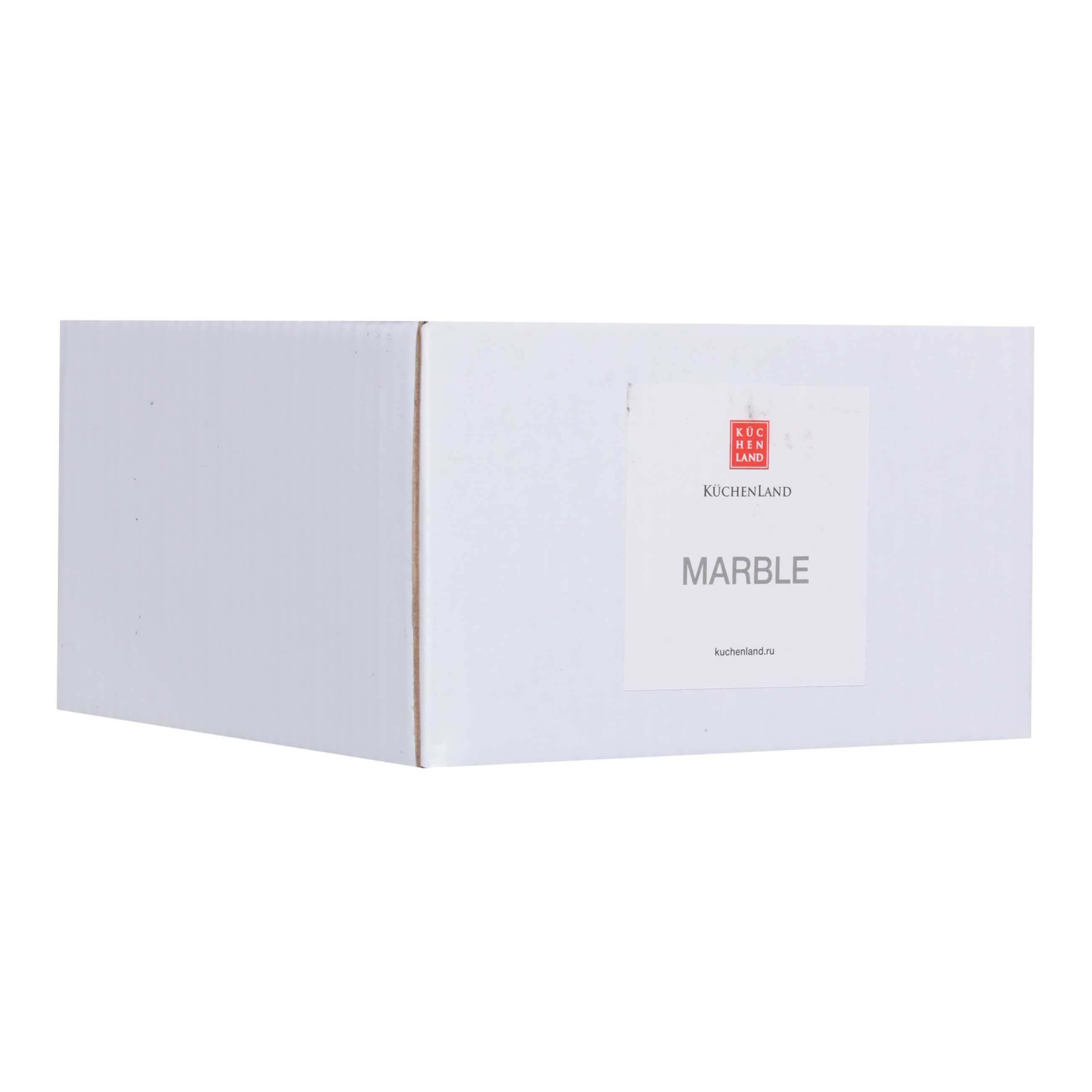 Емкость для хранения, 12 см, 2 отд, мрамор, круглая, белая, Marble изображение № 3