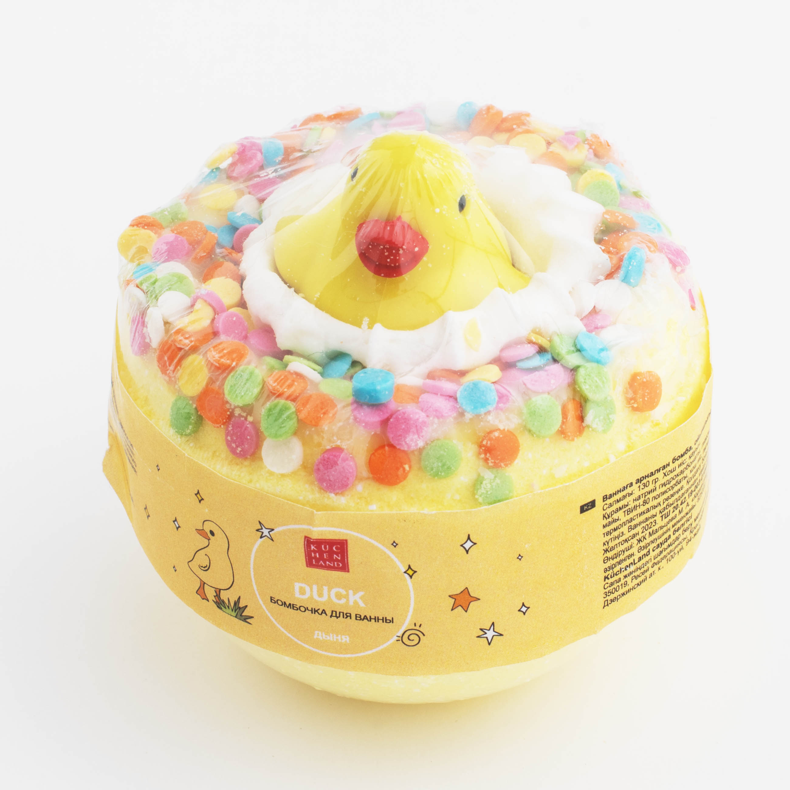 Бомбочка для ванны, 130 гр, с игрушкой, Дыня, Утка, Duck yellow изображение № 5