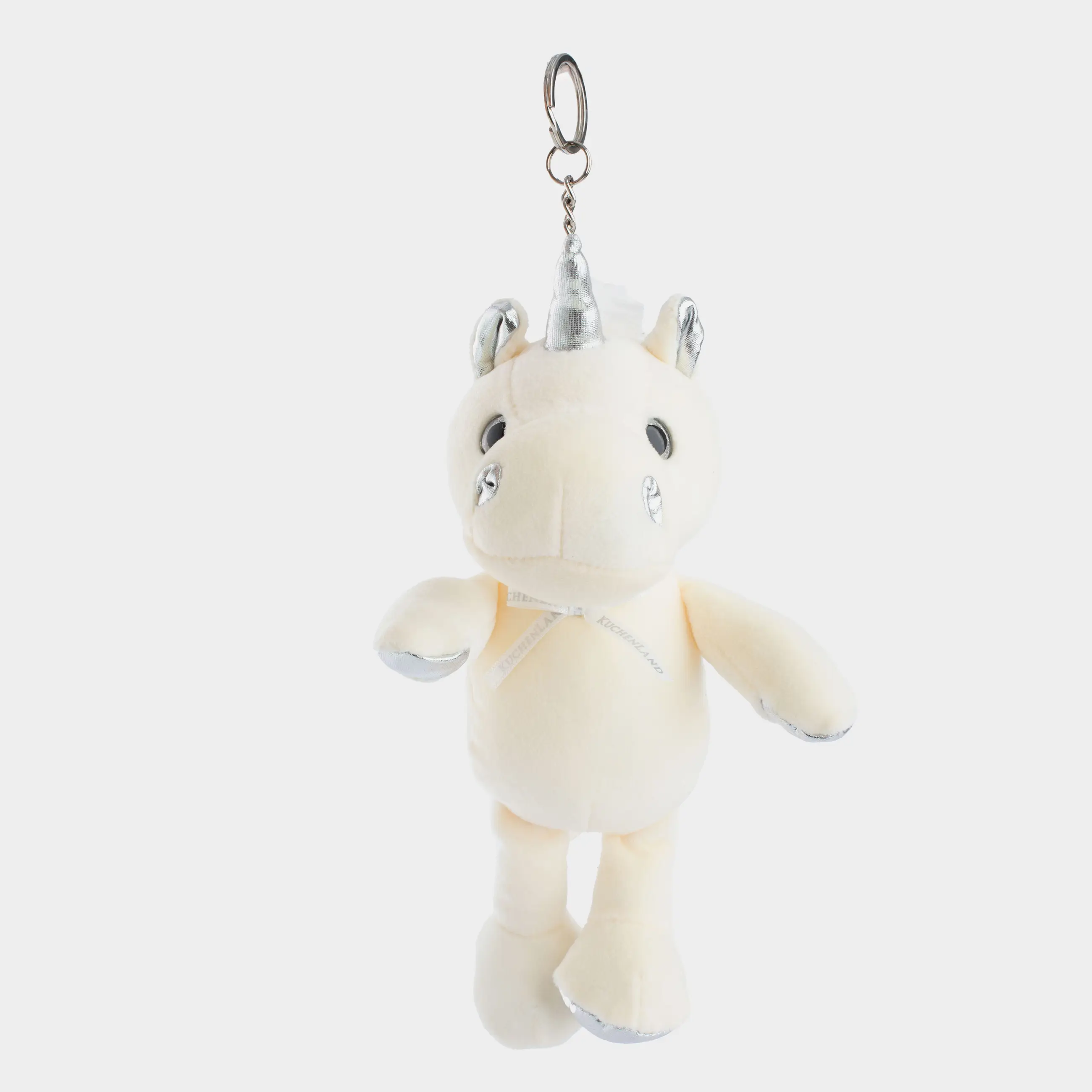 Брелок, 23 см, мягкий, полиэстер/металл, молочный, Единорог, Unicorn, image-0