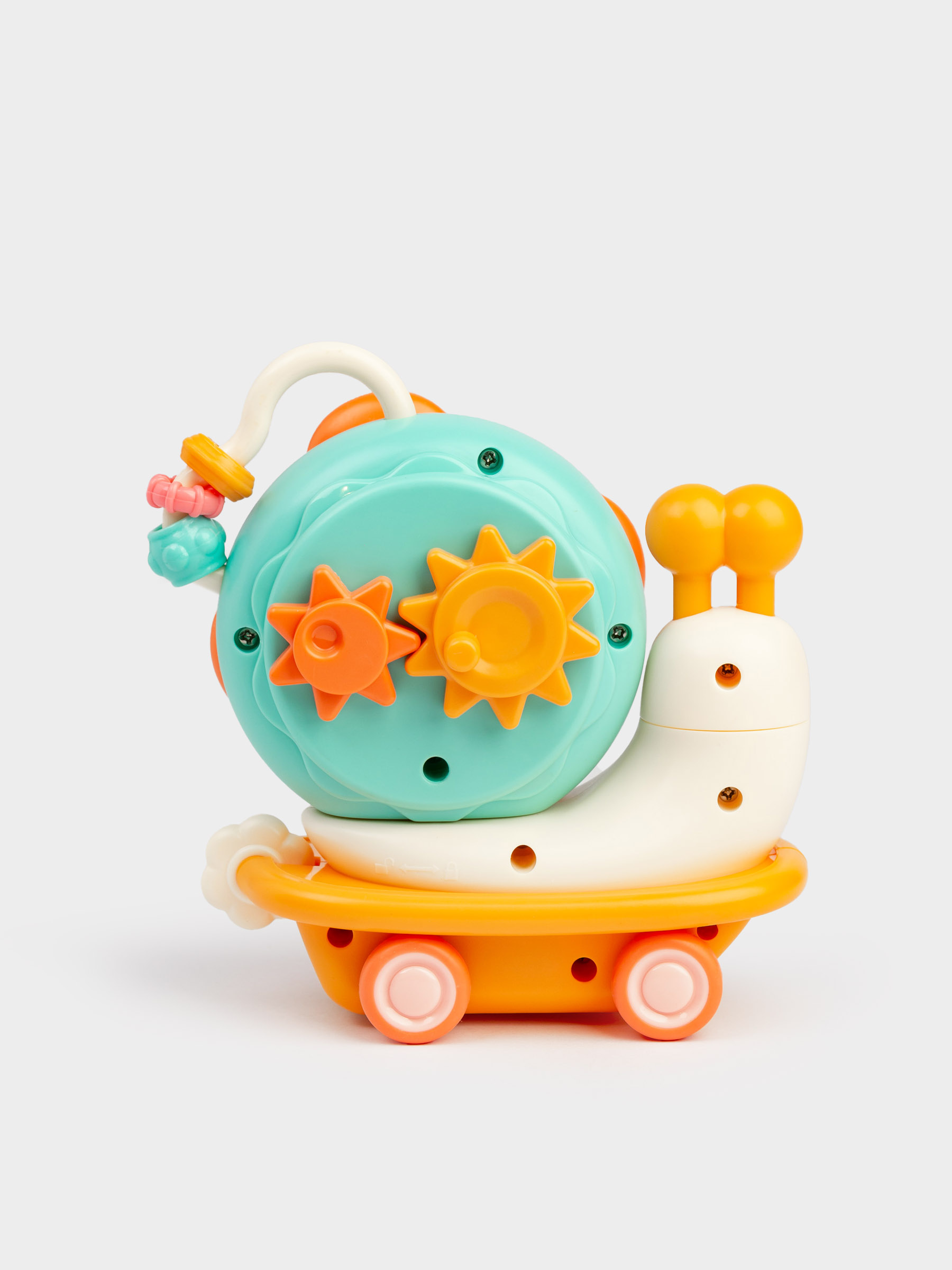 Игрушка развивающая, 12х15 см, пластик, цветная, Улитка на колесах, Kiddy, image-3
