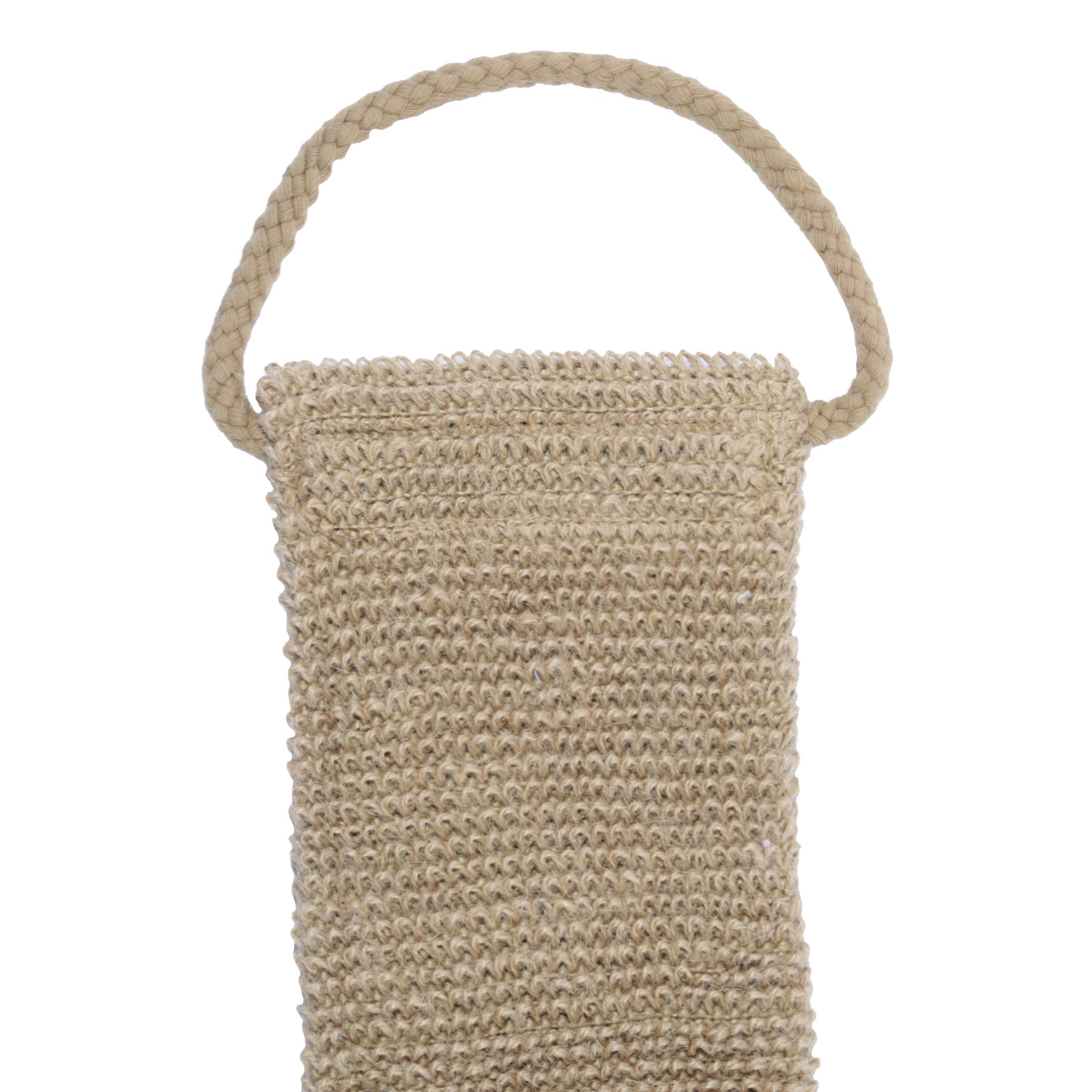 Мочалка-лента для мытья тела, 10х58 см, конопляное волокно, бежевая, Eco life изображение № 2