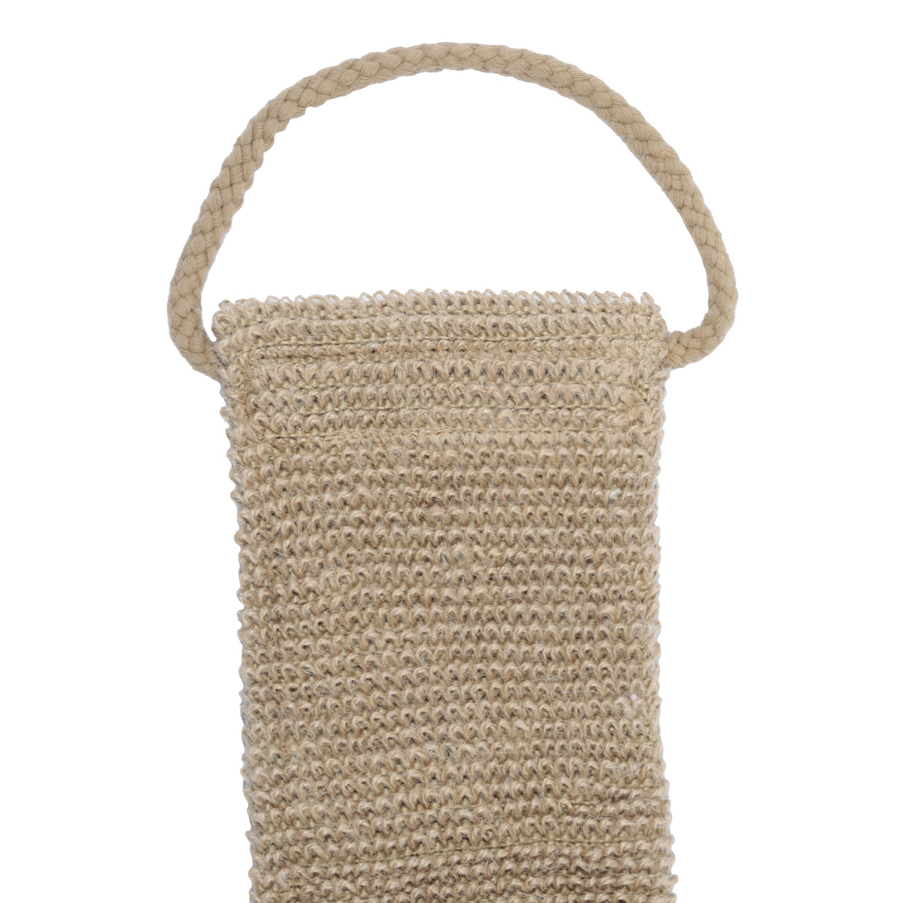 Мочалка-лента для мытья тела, 10х58 см, конопляное волокно, бежевая, Eco life, image-1