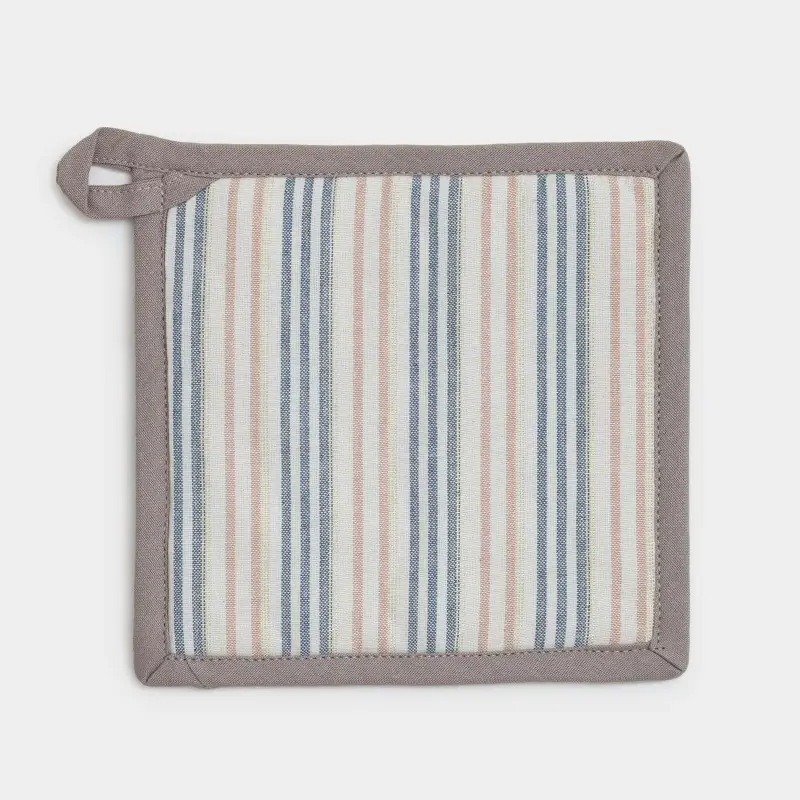 Прихватка, 20х20 см, хлопок, молочная, Полосы, Stripes kitchen
