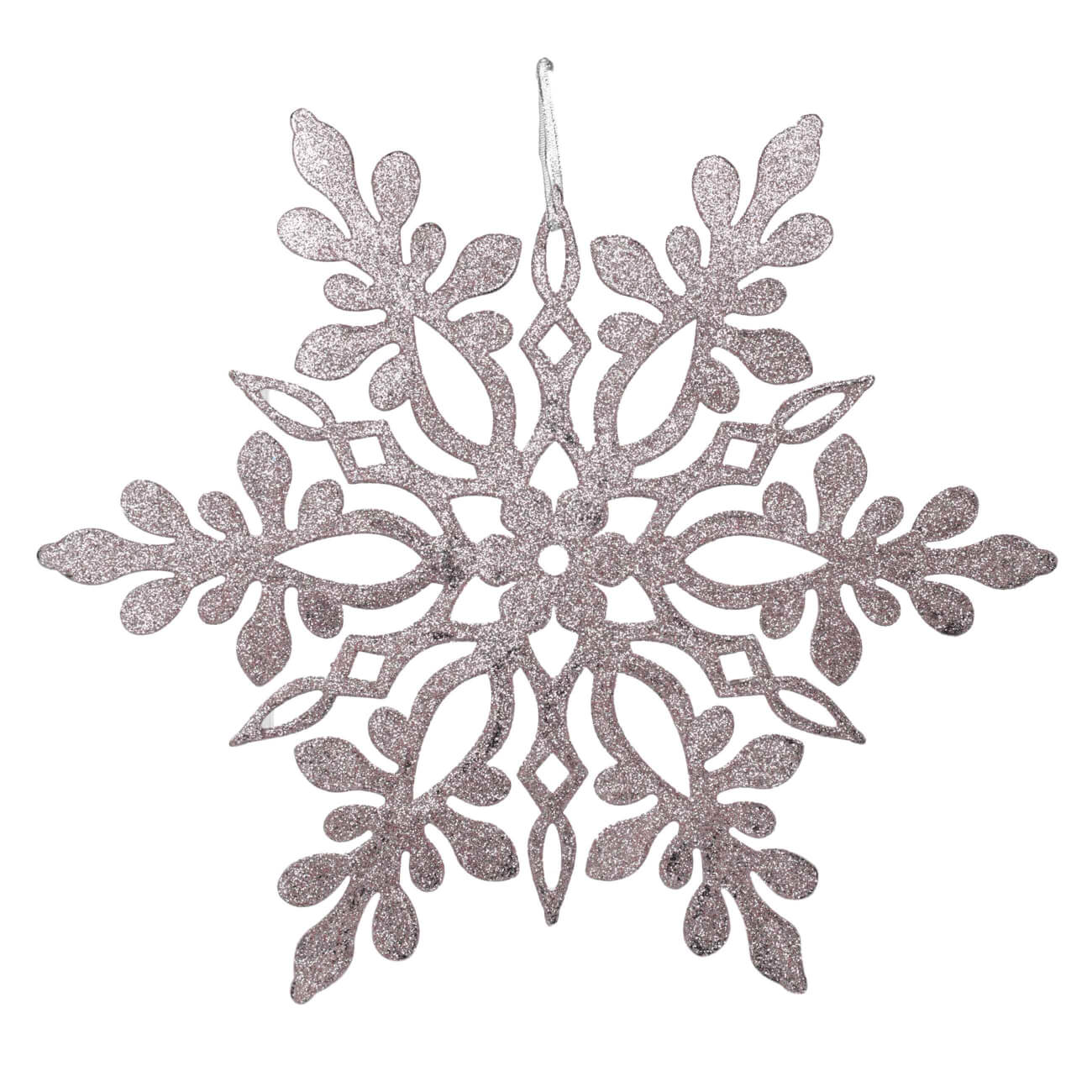 Украшение декоративное, 40 см, пластик, серебристое, Снежинка, Big snowflake - фото 1