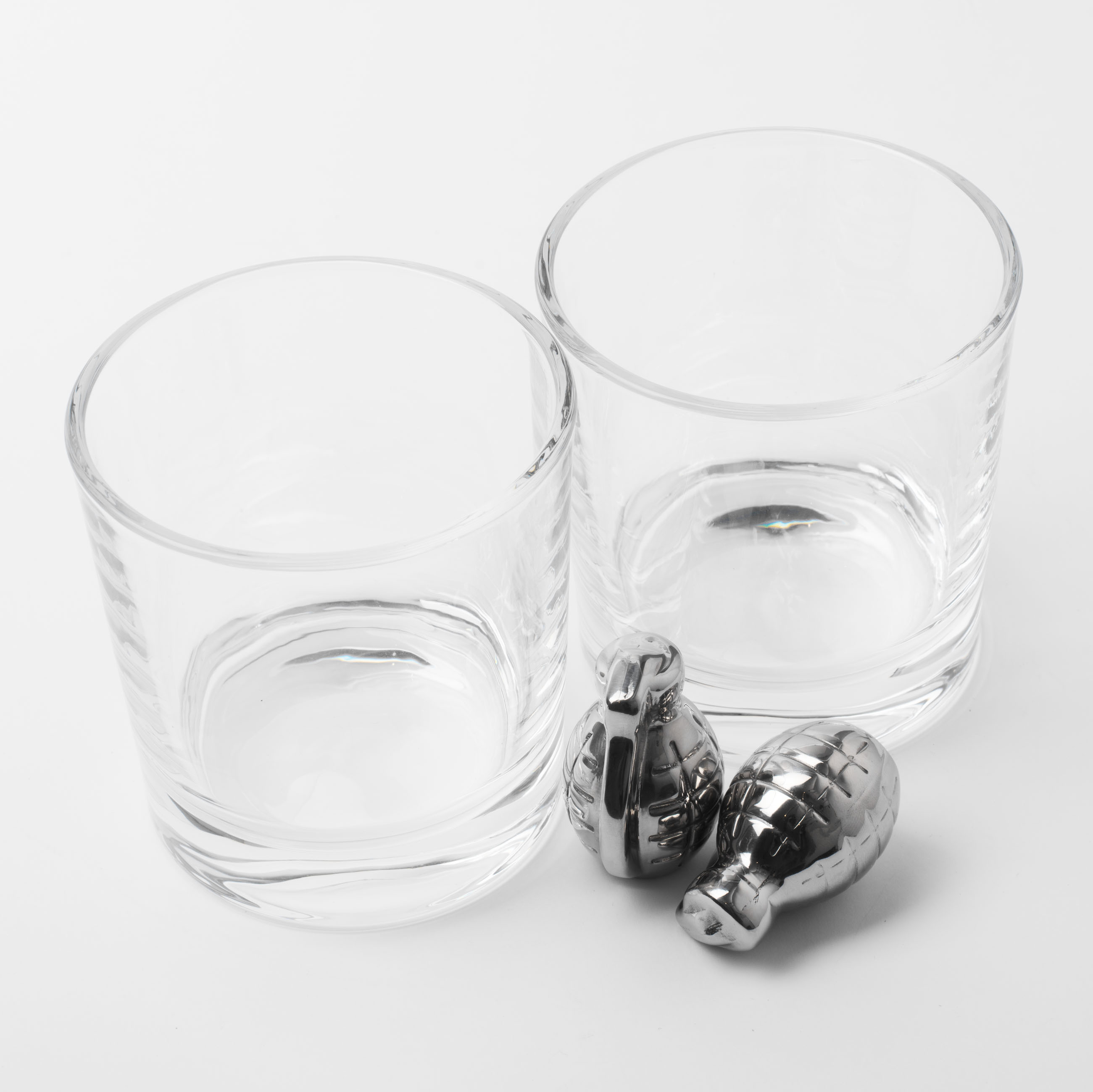 Набор для виски, 2 перс, 4 пр, стаканы/кубики, стекло/сталь, Граната, Bullet изображение № 2