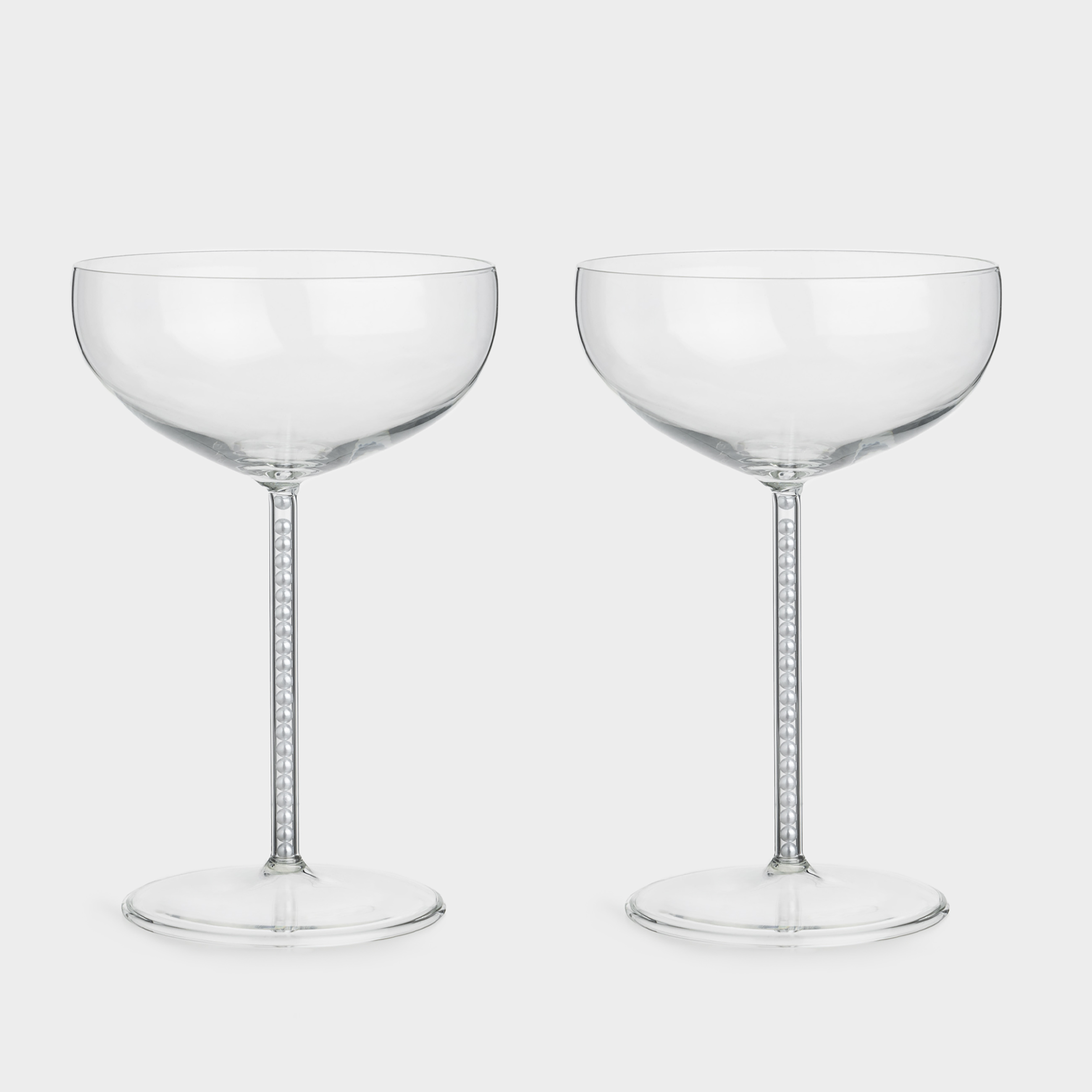 Бокал-креманка для шампанского 300 мл 2 шт с жемчужинами стеклопластик Crystal pearl 3290₽