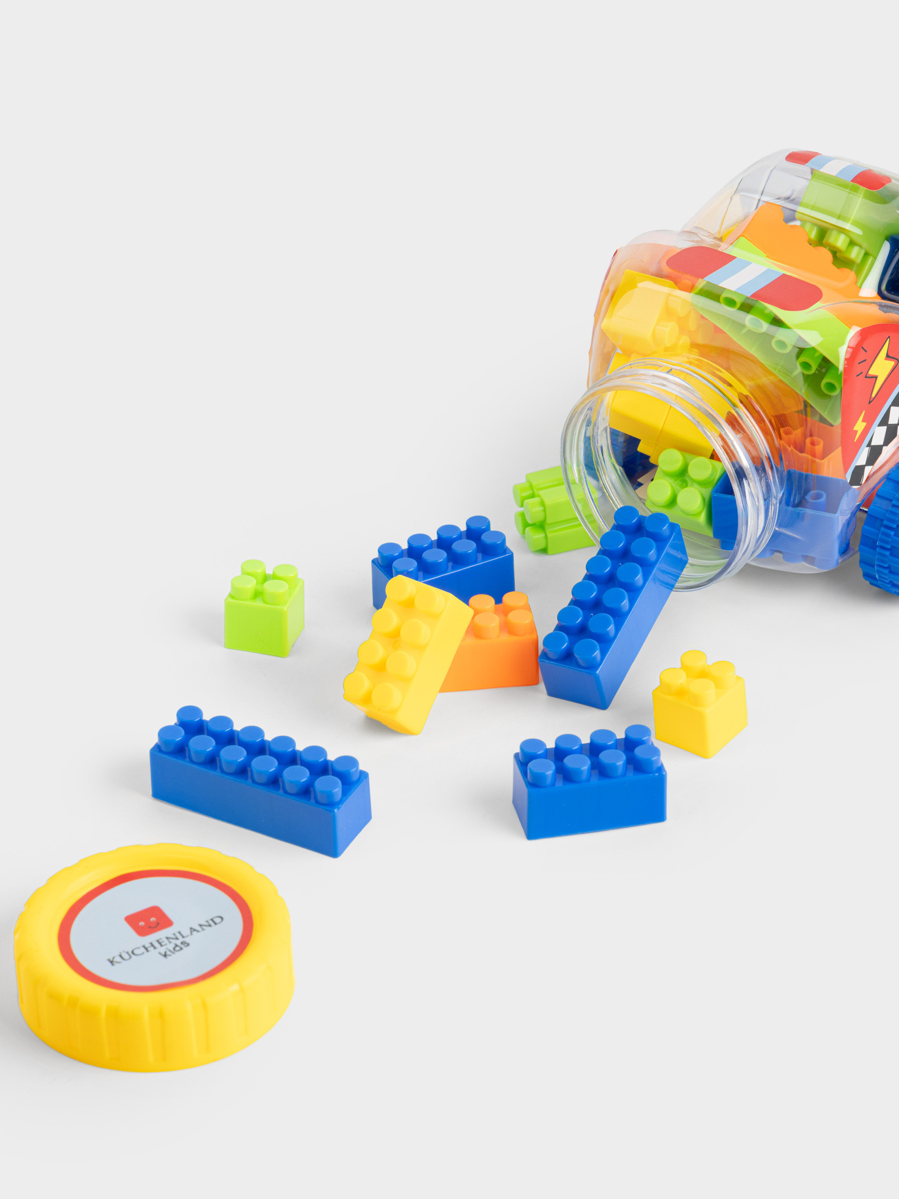 Конструктор, 12х10 см, пластик, Машинка с кубиками, Hobby kids, image-3