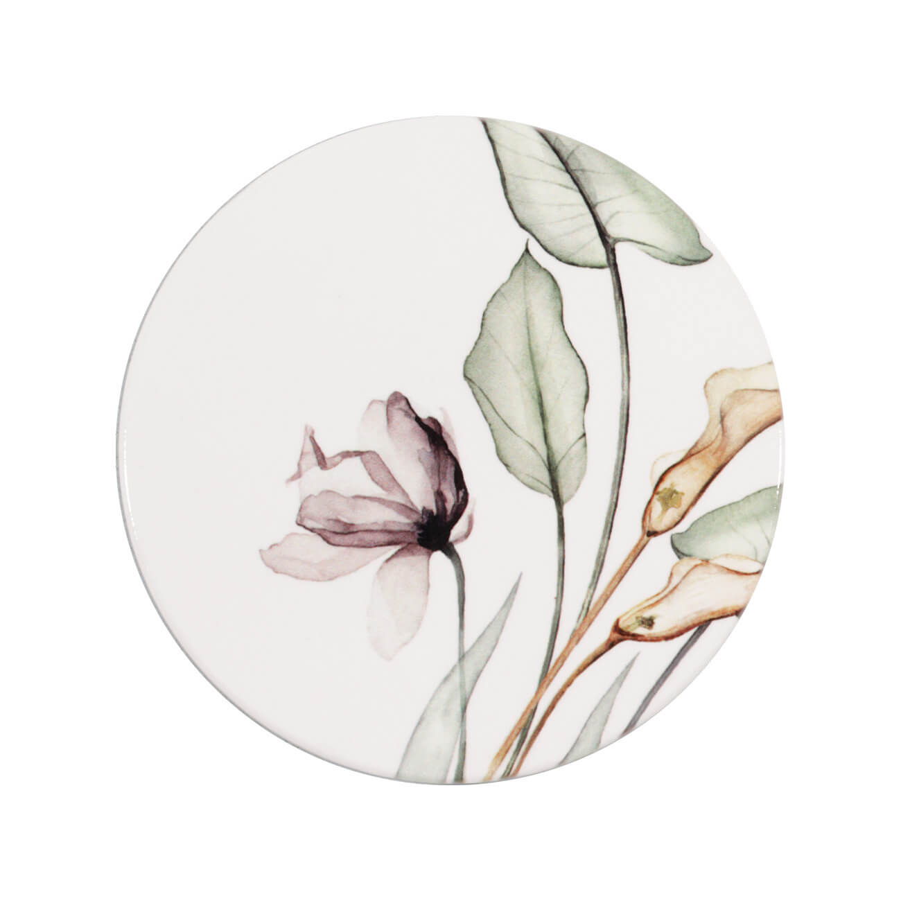 

Подставка под кружку, 11 см, керамика/пробка, круглая, Цветы, Gorgeous flower