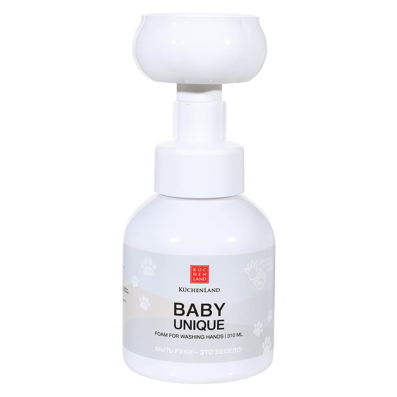 

Пенка для мытья рук, 310 мл, детская, карамель, Лапка, Baby unique