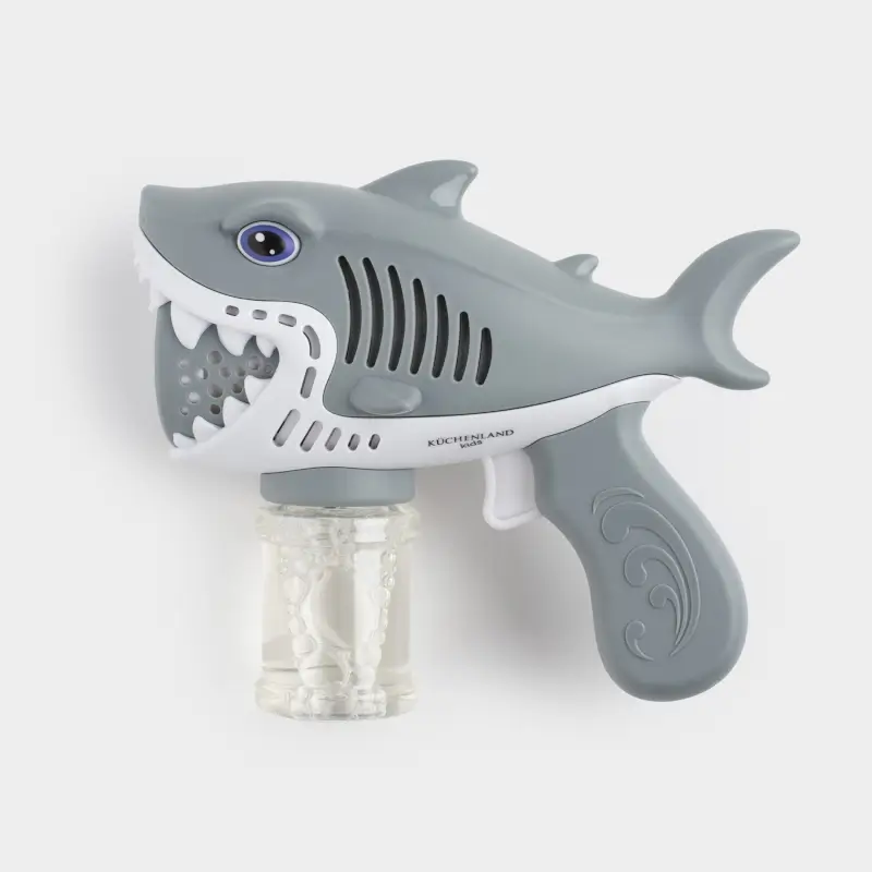 Генератор мыльных пузырей, 19 см, с подсветкой, пластик, серый, Акула, Aquatic animals ,image-0
