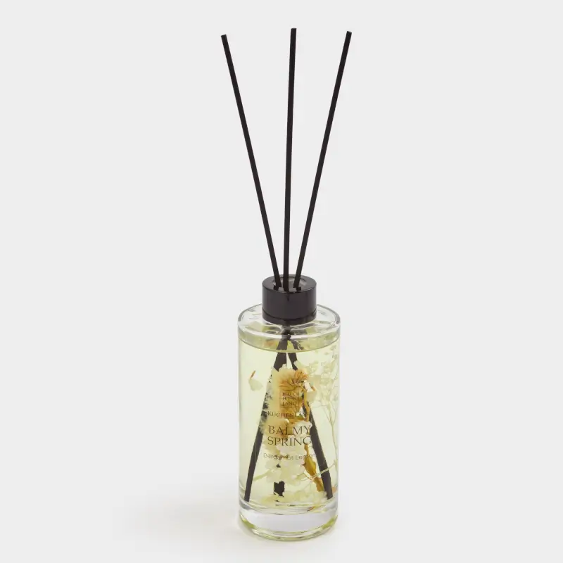 Ароматический диффузор, 180 мл, с сухоцветами, Bergamot Lemon, Balmy spring, image-0