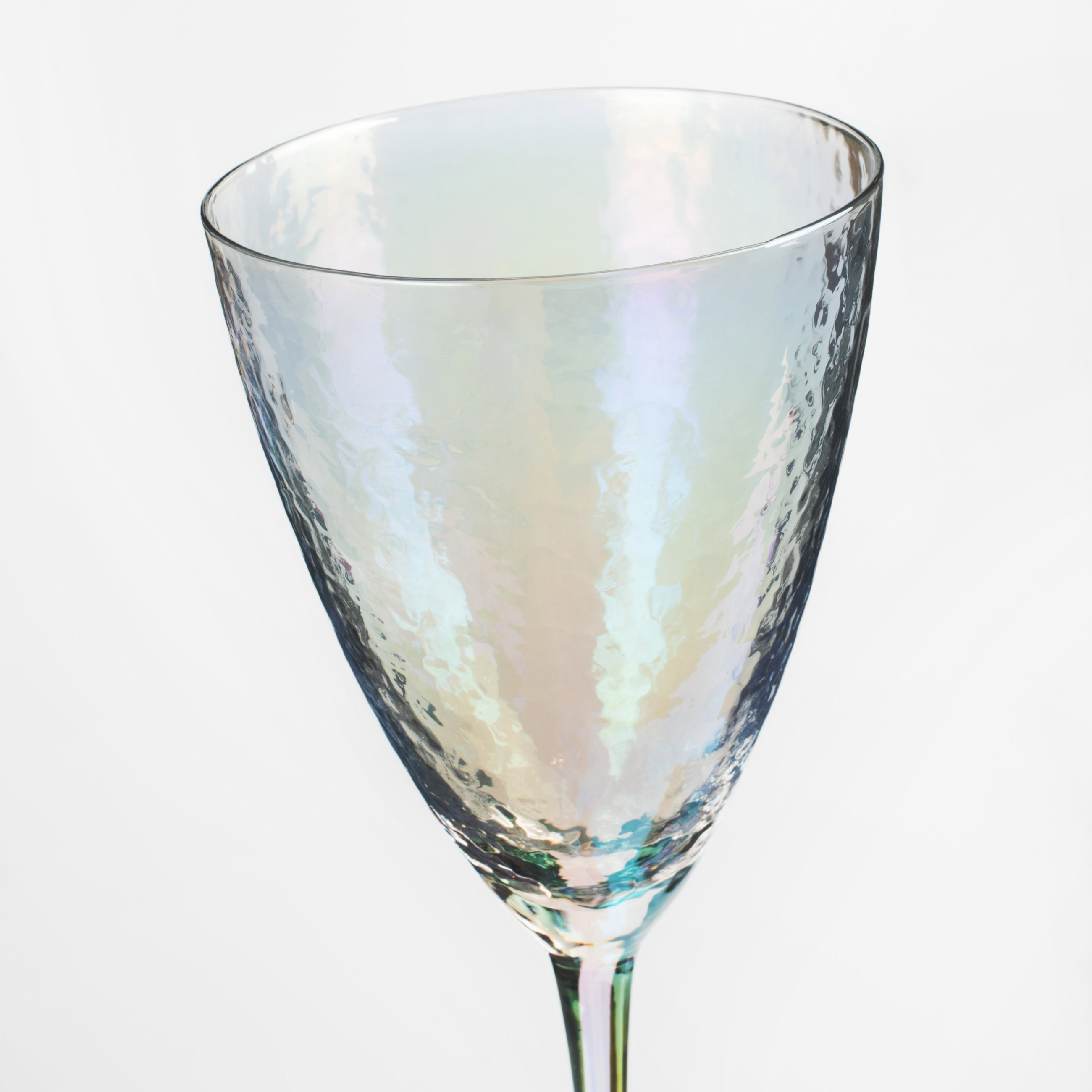 Бокал для вина, 400 мл, 2 шт, стекло, перламутр, Ripply polar изображение № 5