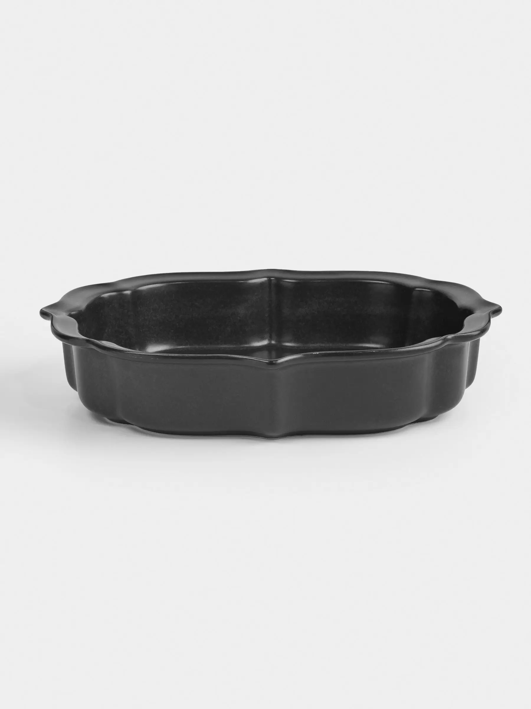 Форма для запекания, 28х18x6 см, керамика, фигурная, черная, Speckled black