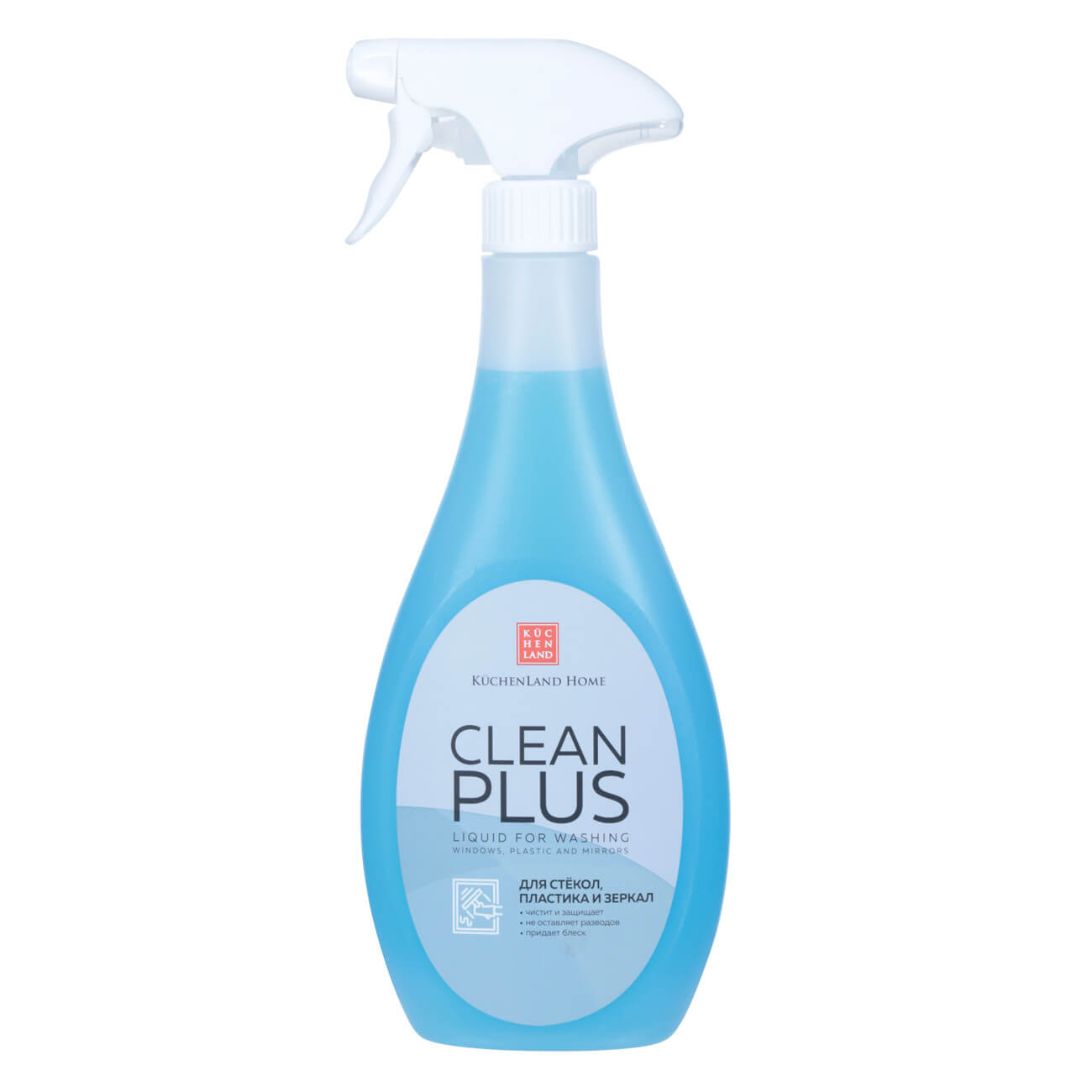 Средство для мытья стекол, пластика и зеркал, 500 мл, Clean plus средство для мытья полов 1 л clean plus