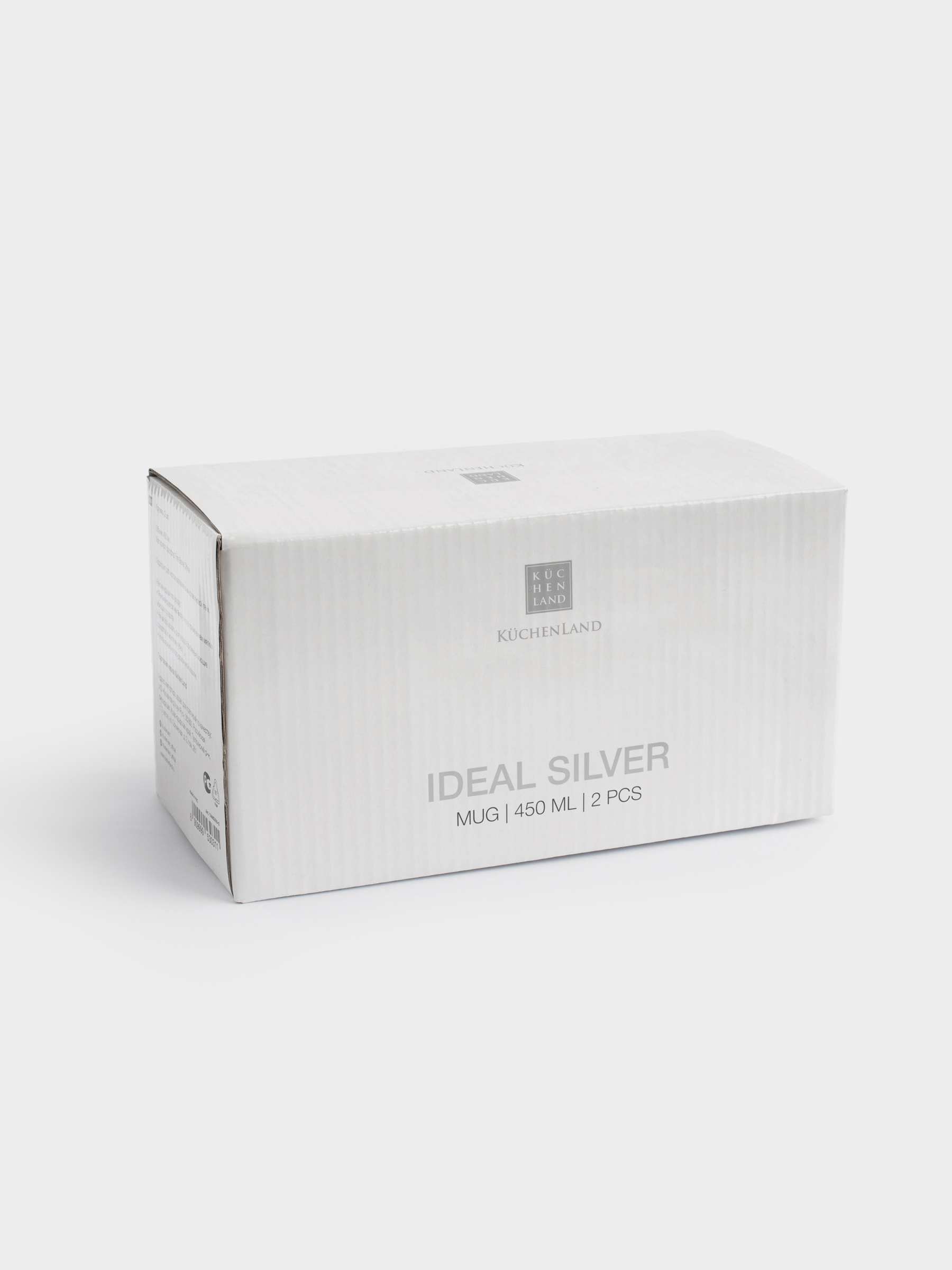 Кружка, 450 мл, 2 шт, фарфор F, белая, Ideal silver, image-6